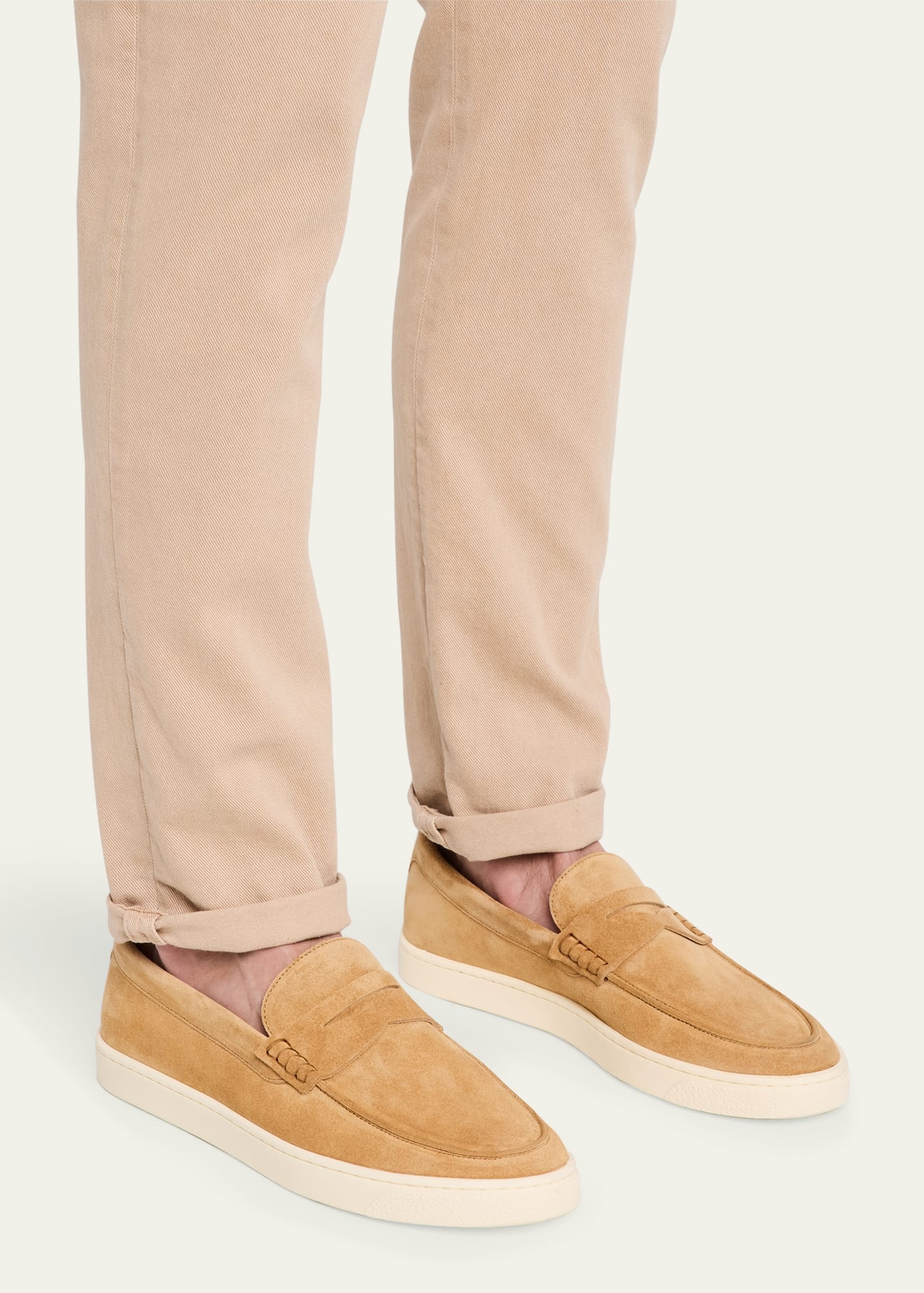 Men's Suede Moccasin Penny Loafers - 2