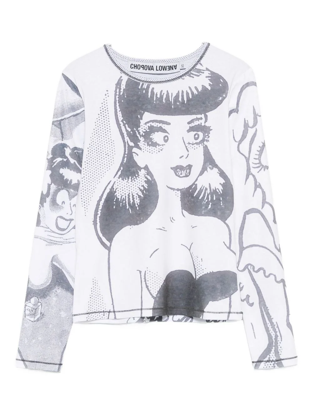 Newsprint graphic-print T-shirt - 1