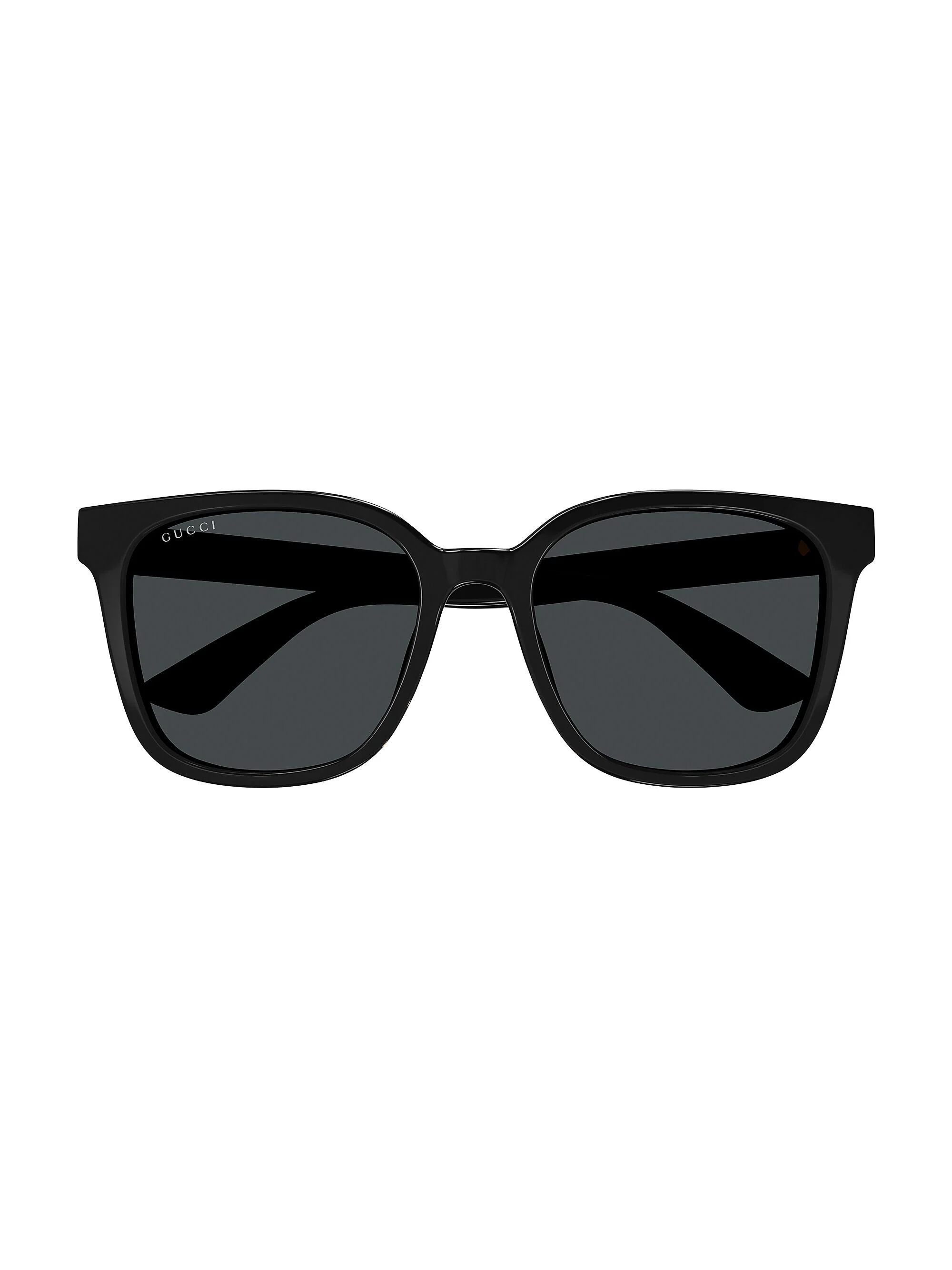 Men's Minimal 56MM Round Injection Sunglasses - Black - 1