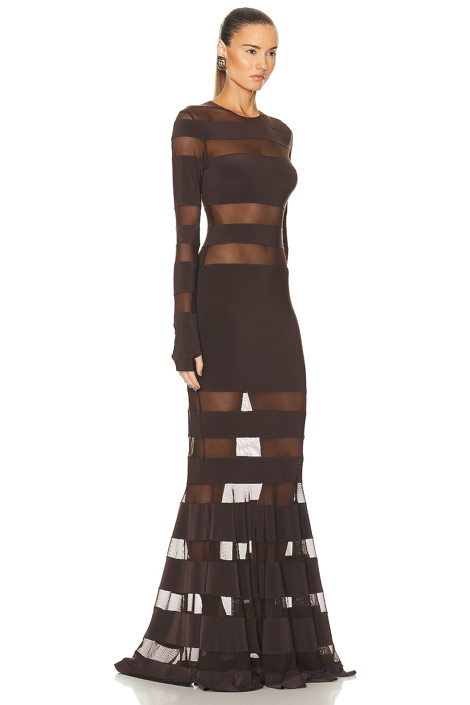 Spliced Dress Fishtail Gown - 2