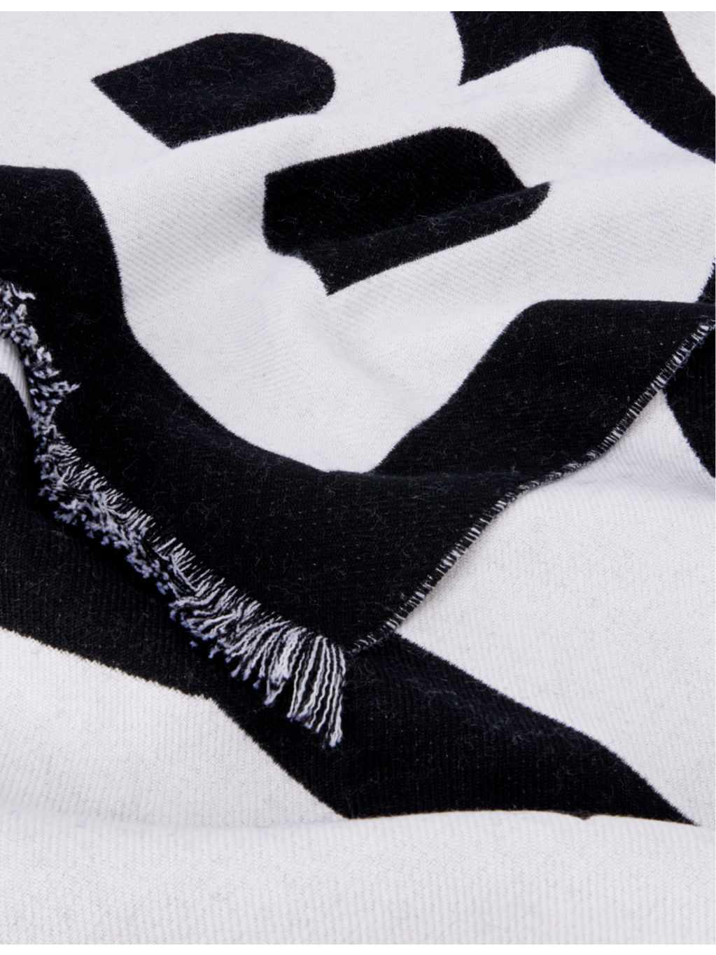 Logo-pattern wool football scarf - 3