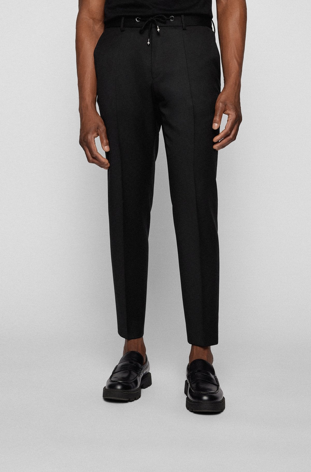 DRAWSTRING TROUSERS IN VIRGIN-WOOL SERGE - 2