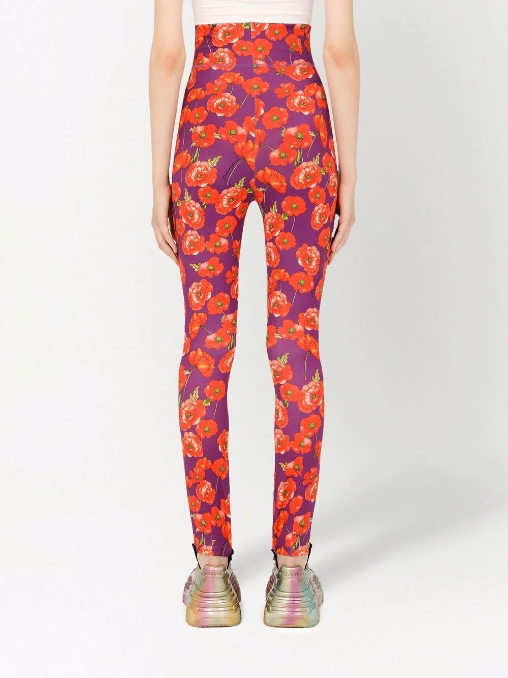 floral-print leggings - 4