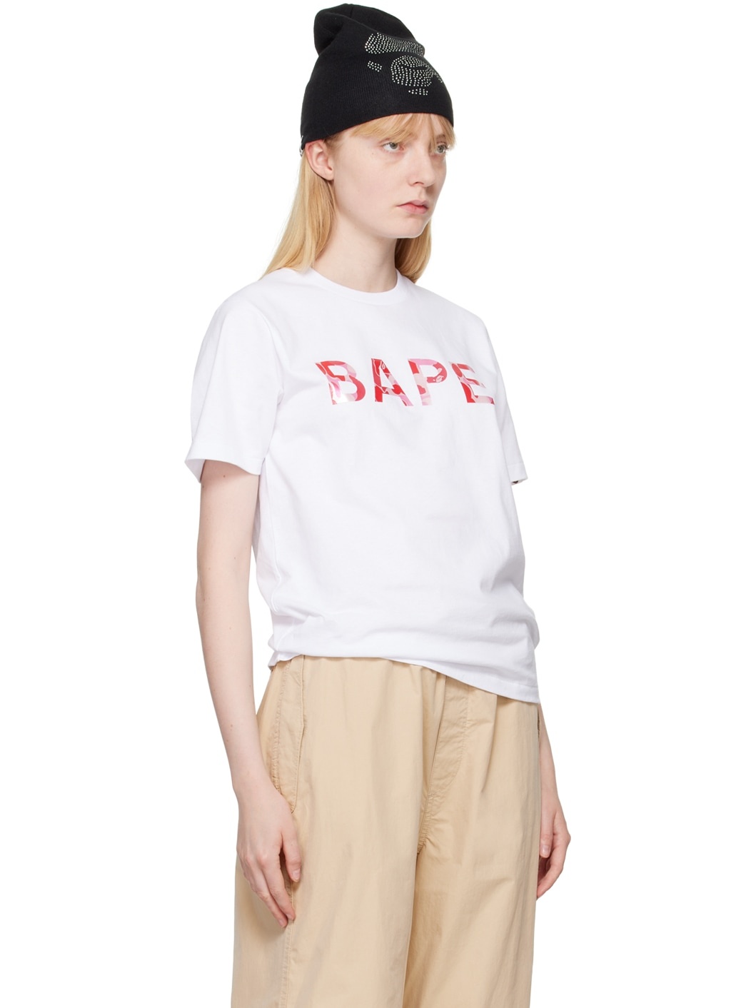 White Abc Camo Glitter T-Shirt - 2