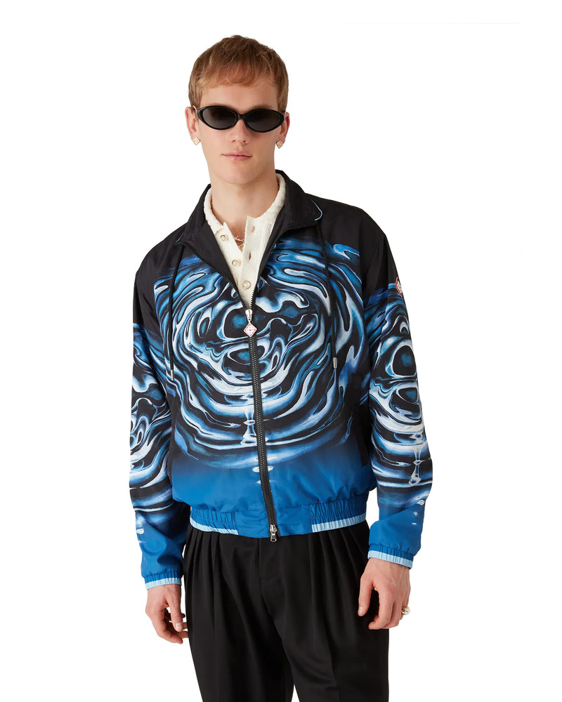 Warped Logo Ripple Windbreaker Jacket 4