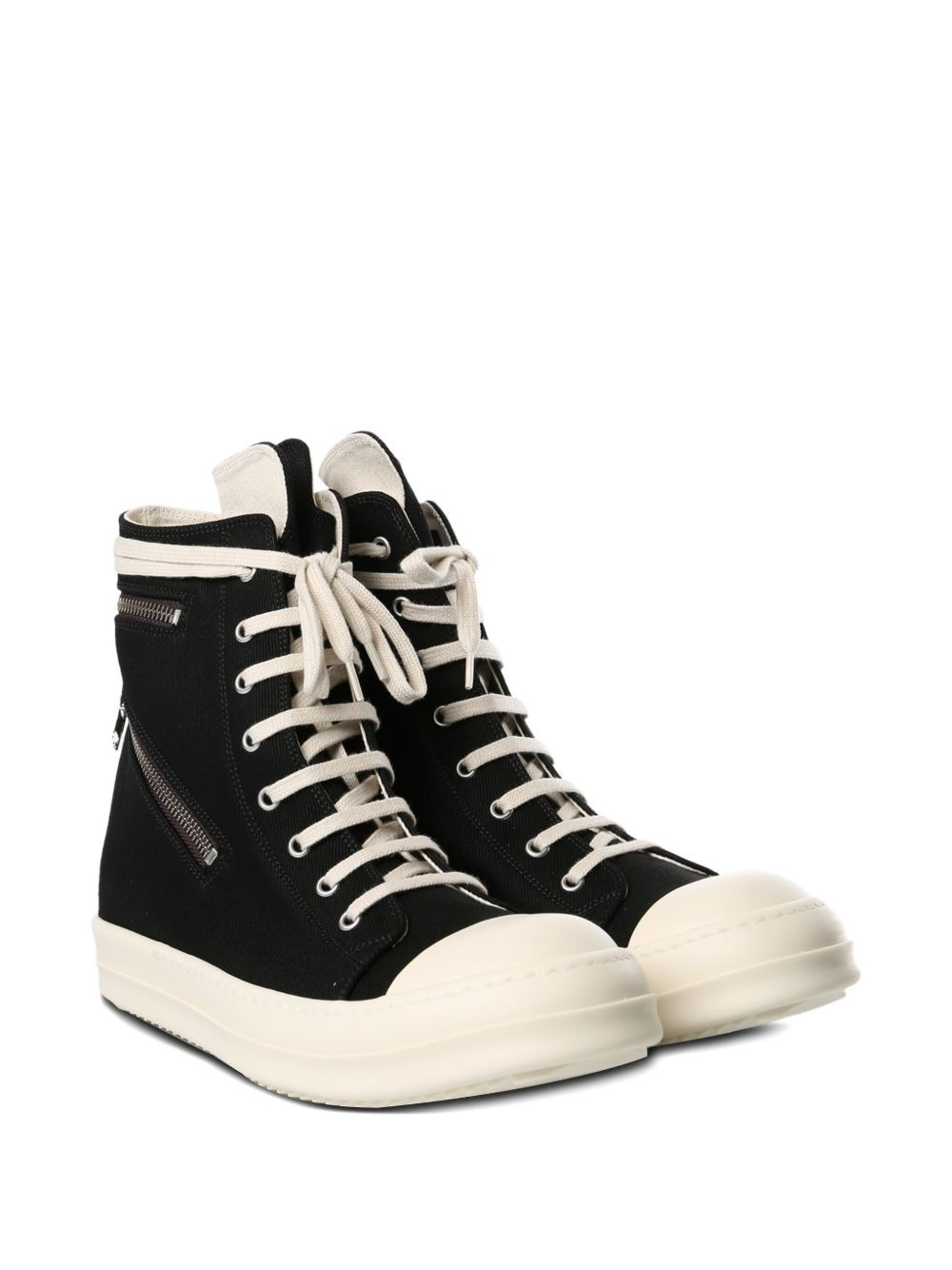 lace-up zip sneakers - 2