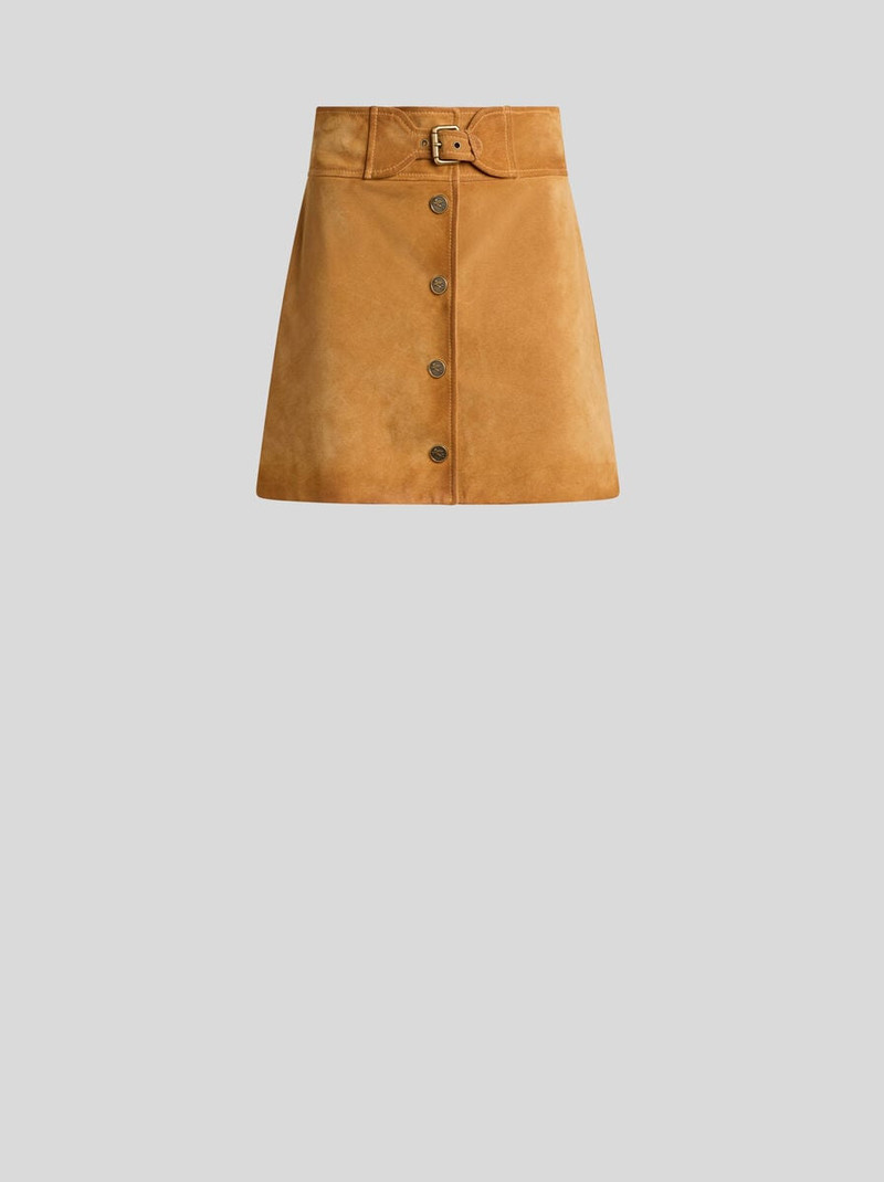 SUEDE MINI SKIRT WITH BUCKLE 1