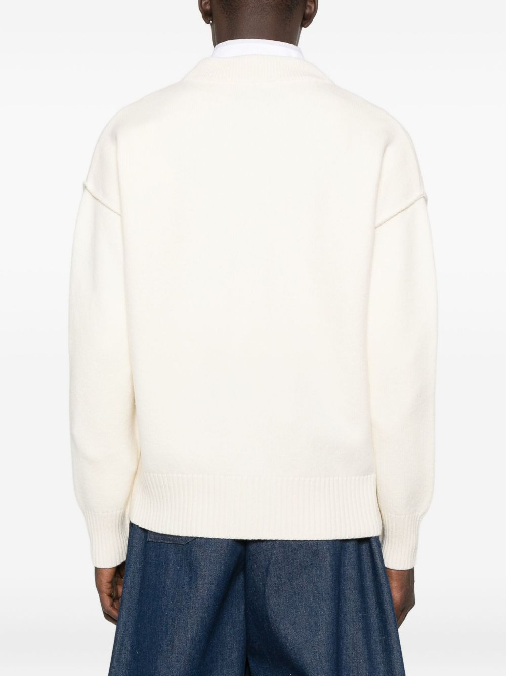 Ami de Coeur monogram wool cardigan - 4