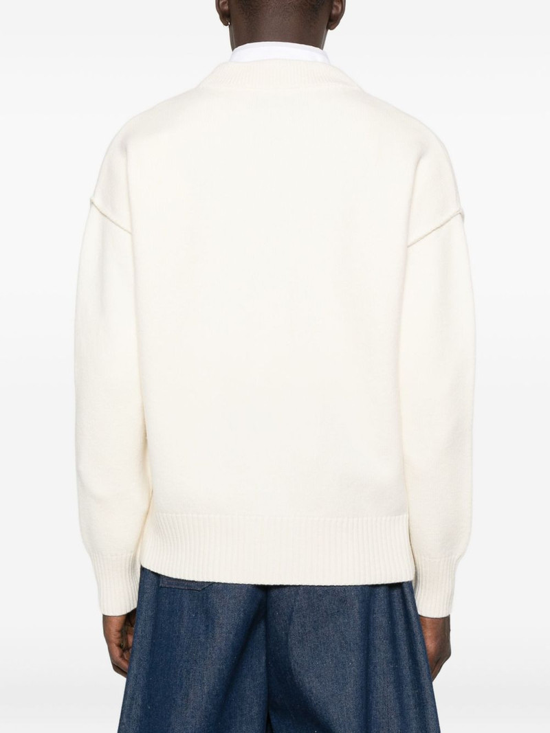 Ami de Coeur monogram wool cardigan 4
