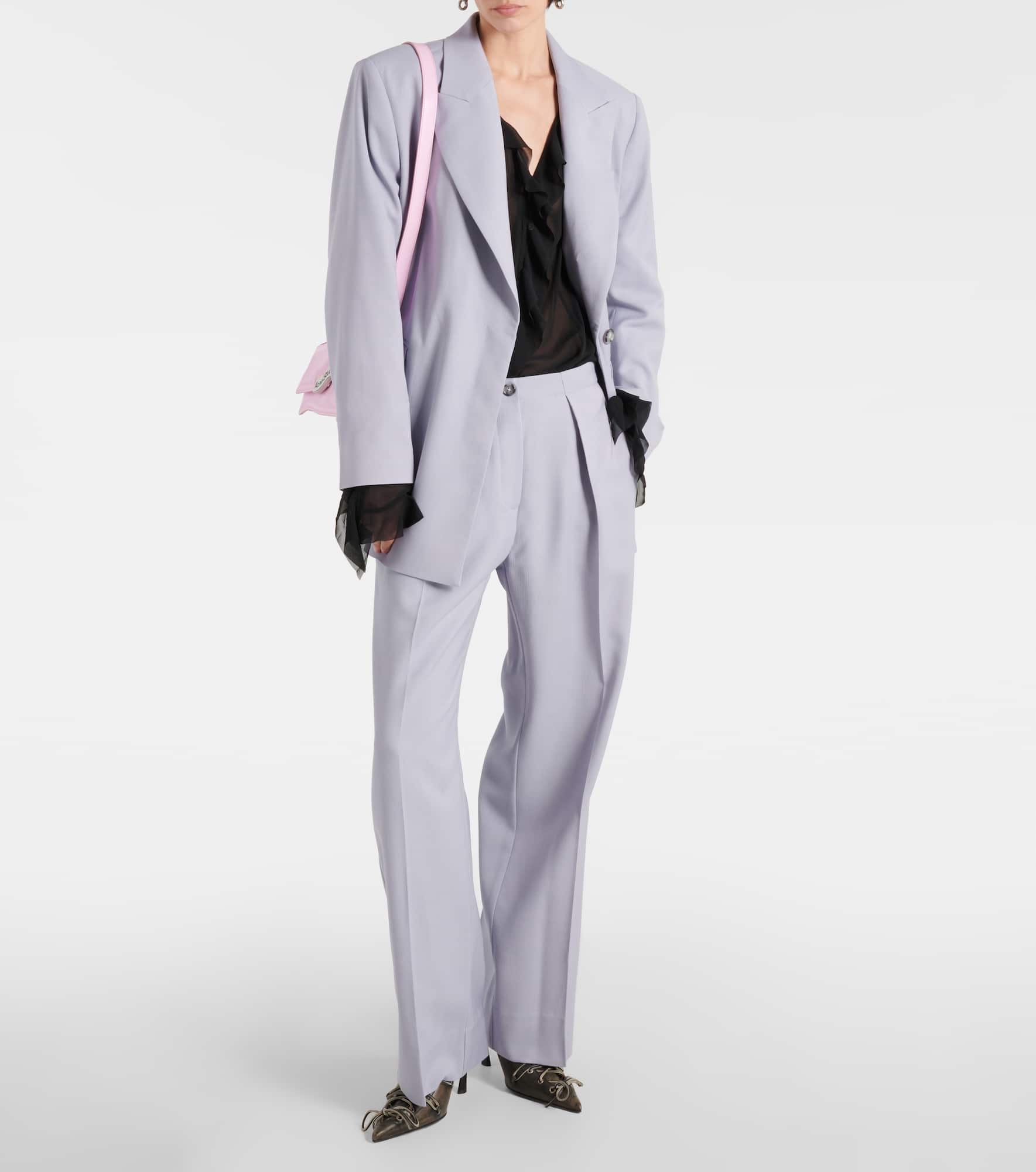 Mid-rise wide-leg pants - 2