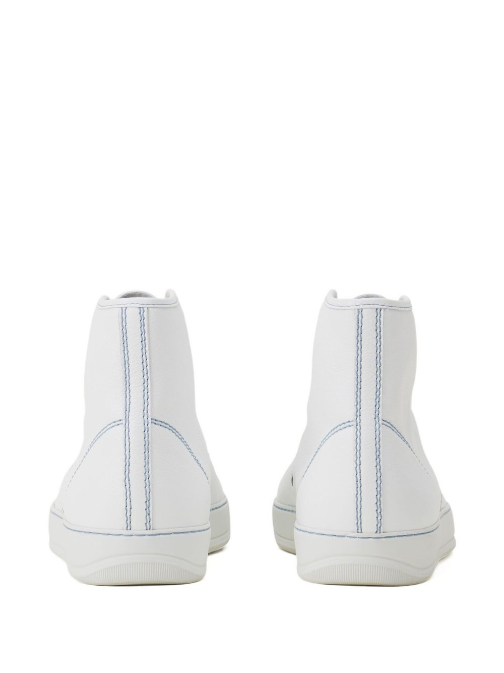 leather lace-up sneakers - 3