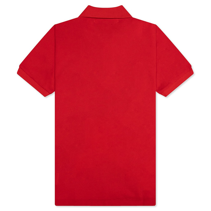 Comme des Garçons PLAY COMME DES GARCONS PLAY WOMEN'S RED EMBLEM POLO TEE - RED outlook
