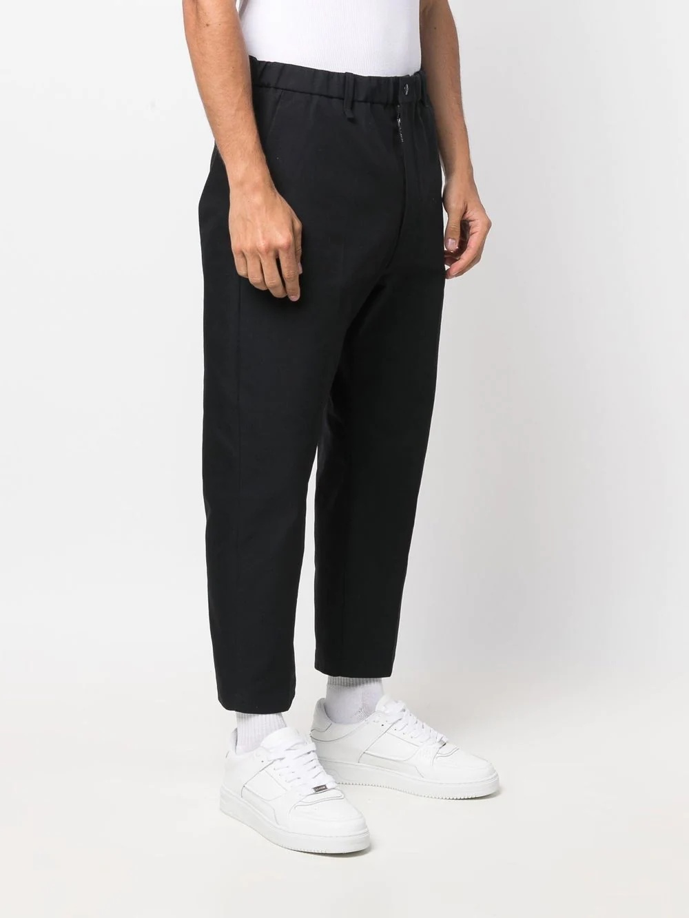 cropped straight-leg trousers - 3