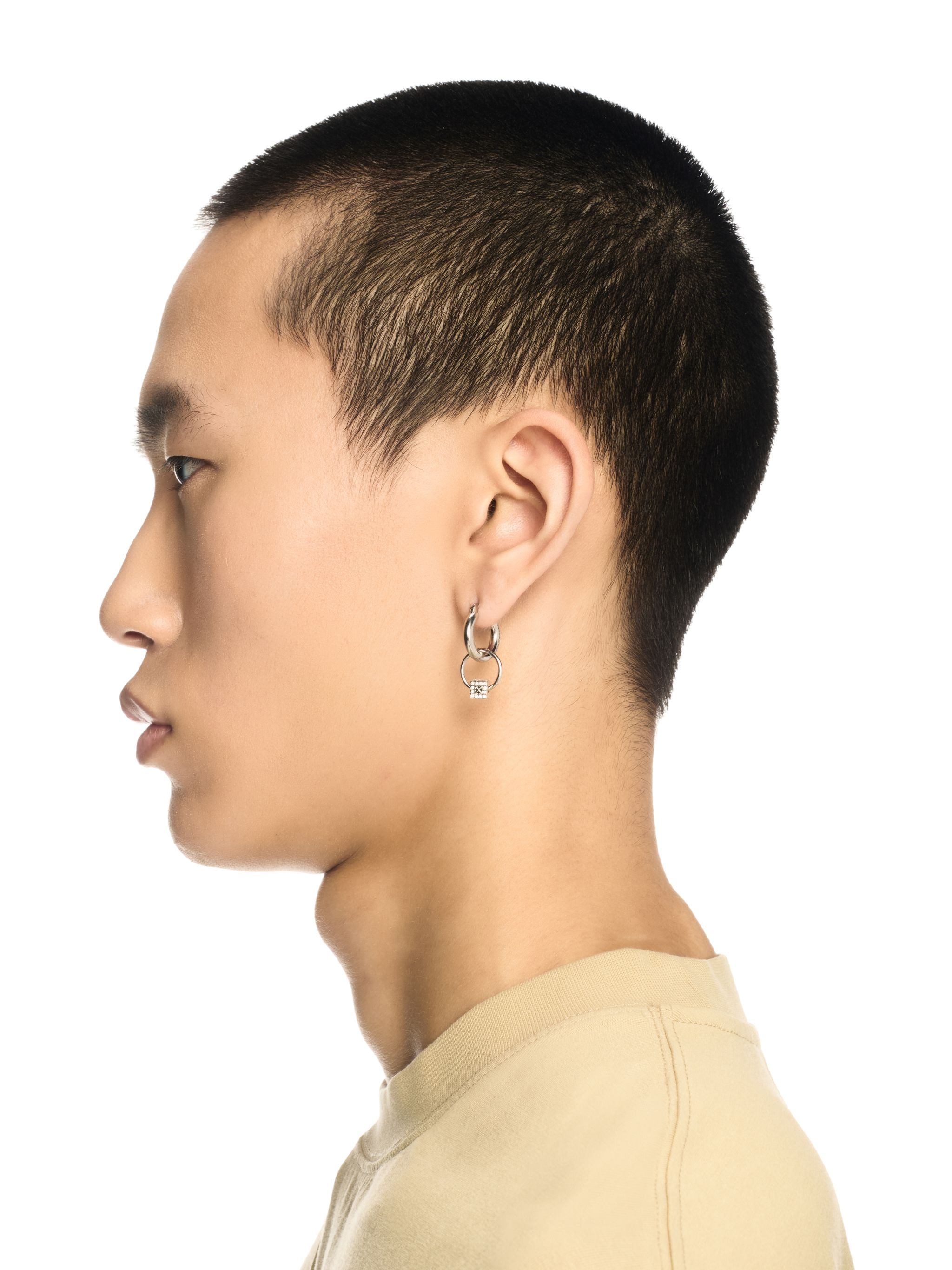 Mini Dice Mono Hoop Earring - 4