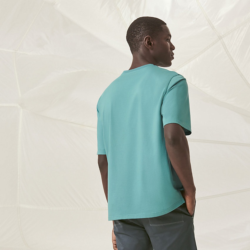 Leather detail t-shirt - 2