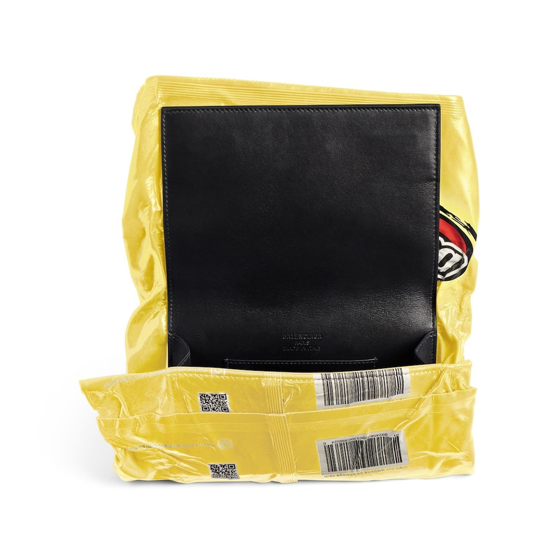 BALENCIAGA Chips Clutch Wallet  in Yellow outlook