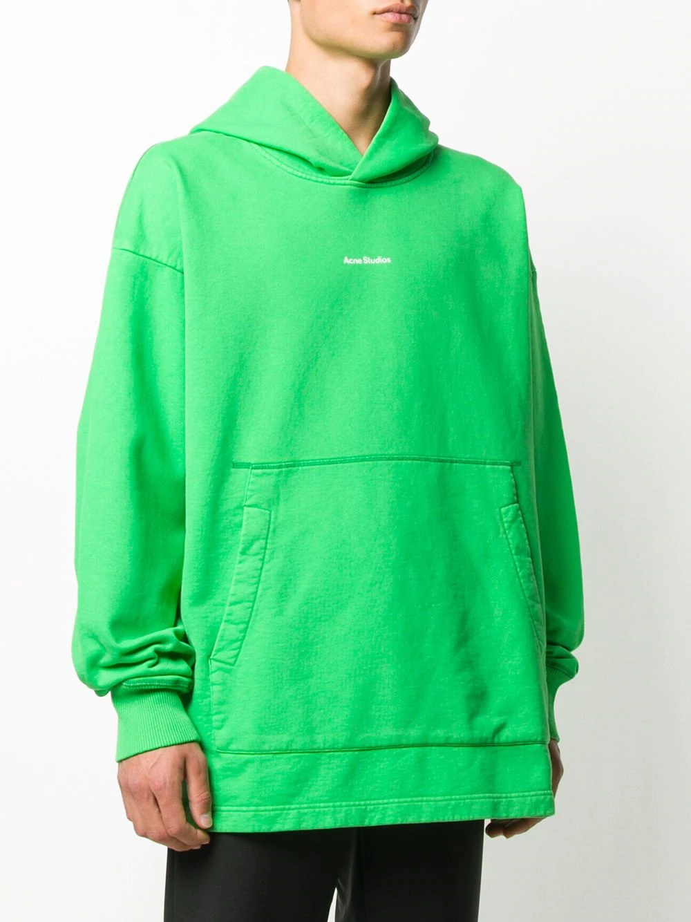 logo print hooded sweatshirt - 3