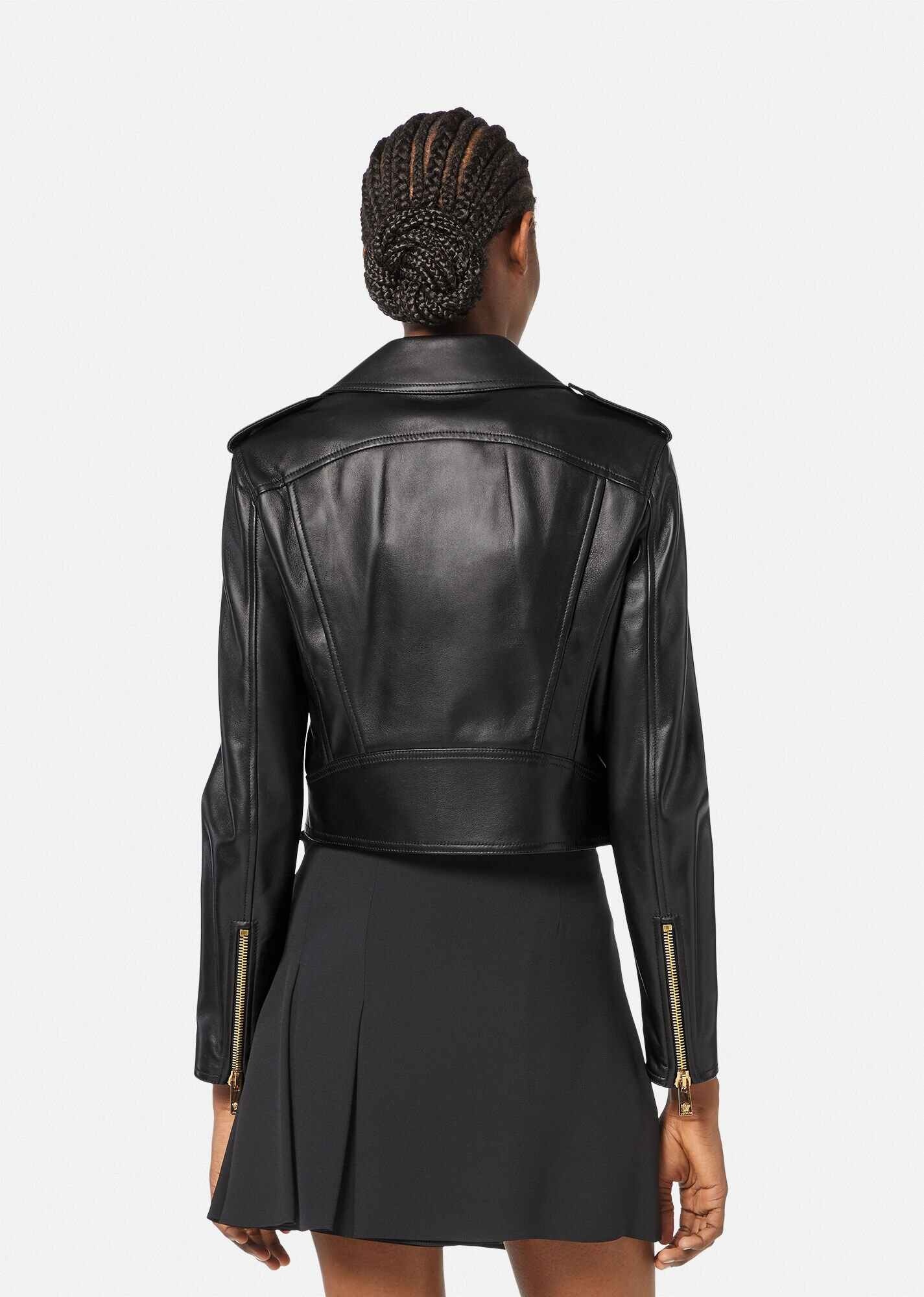 Greca Nappa Leather Jacket - 4