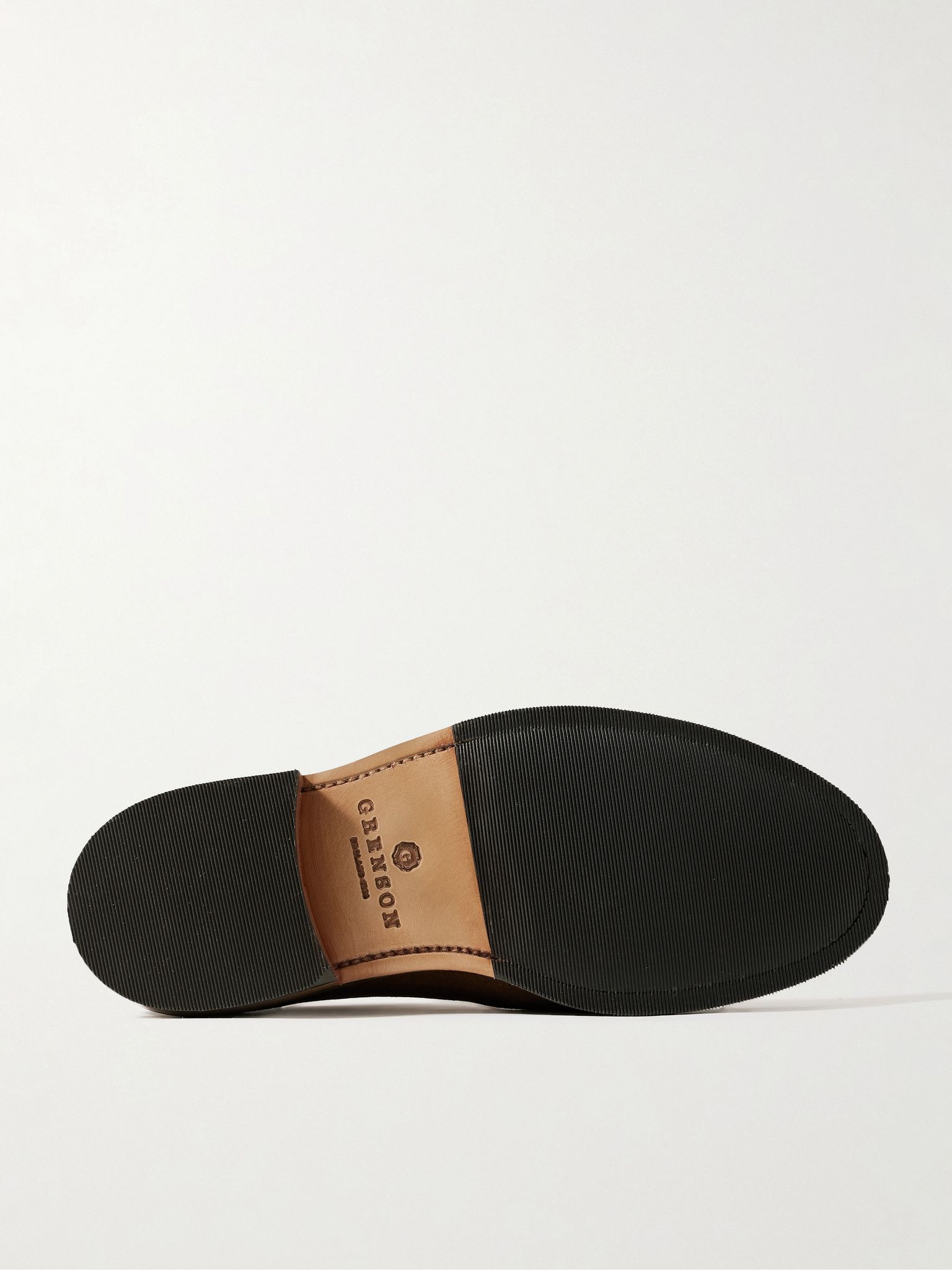 Camden Leather-Trimmed Suede Derby Shoes Brown - 3