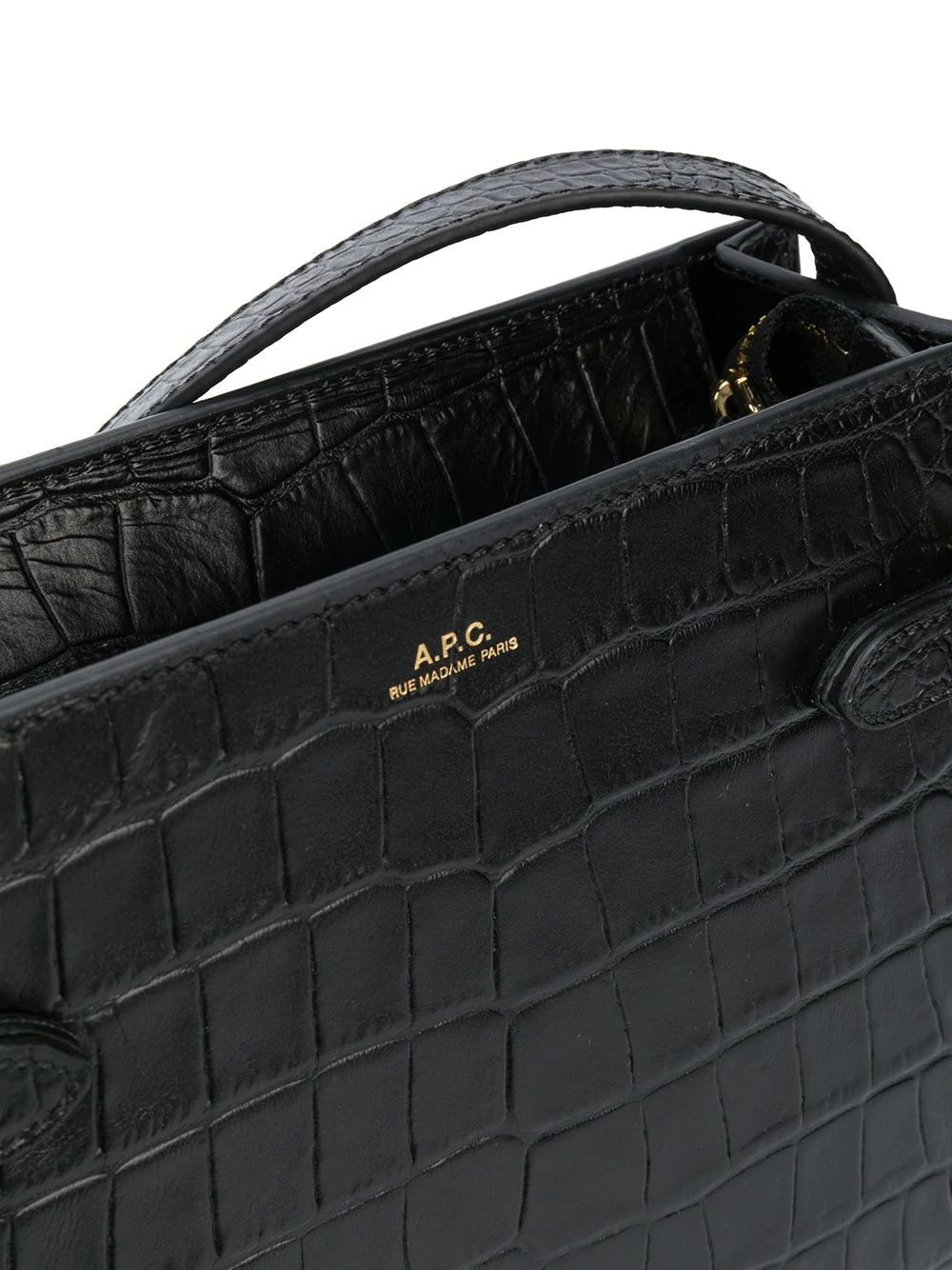 croc-effect shoulder bag - 4