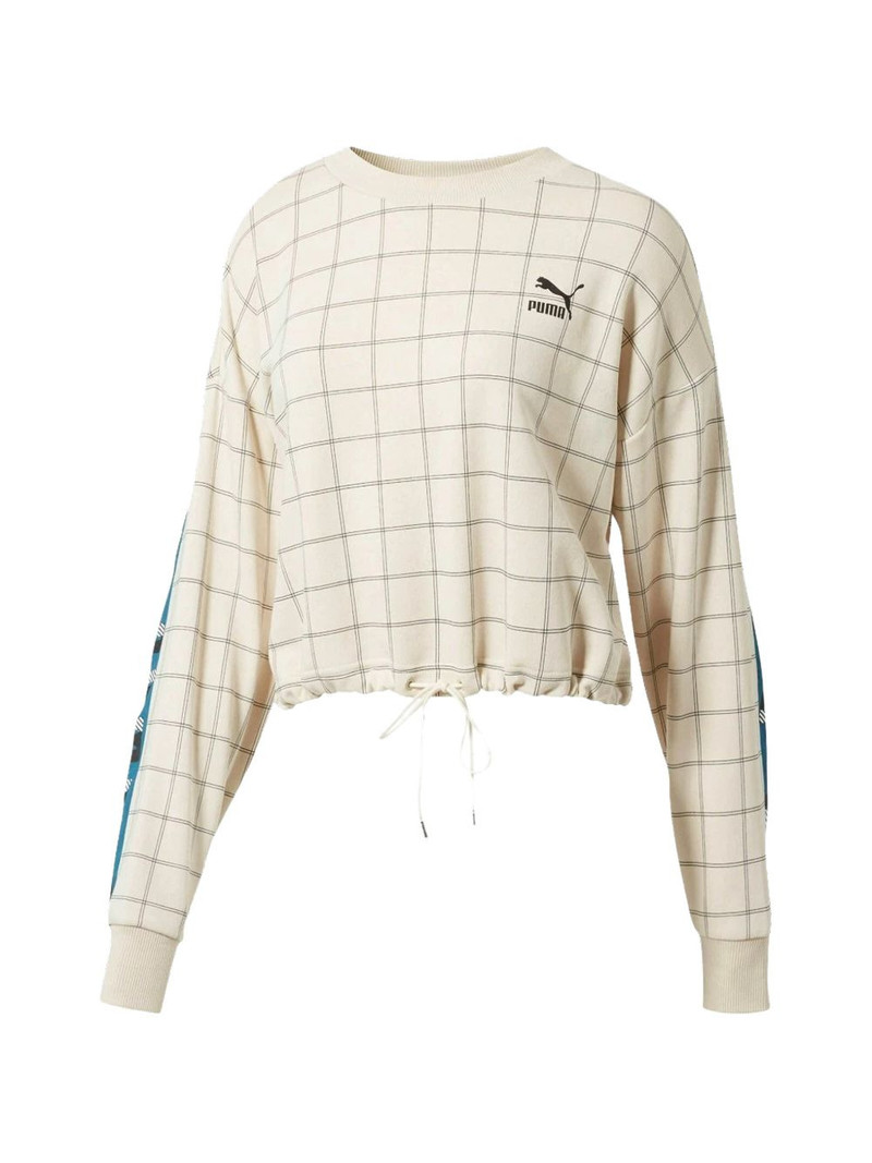 plaid revolt crew-neck sweatshirt 1