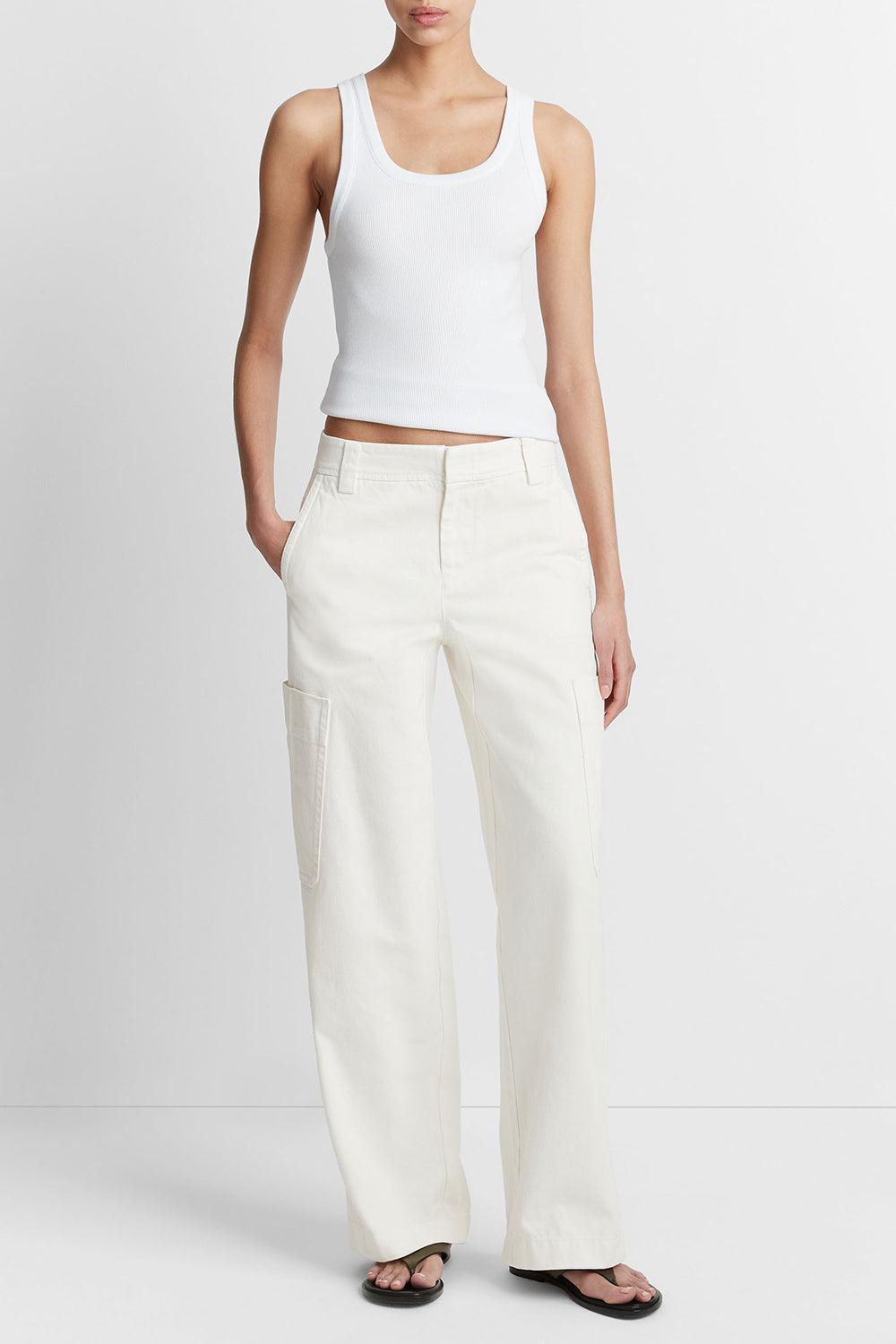 Scoop Neck Tank - Optic White - 2