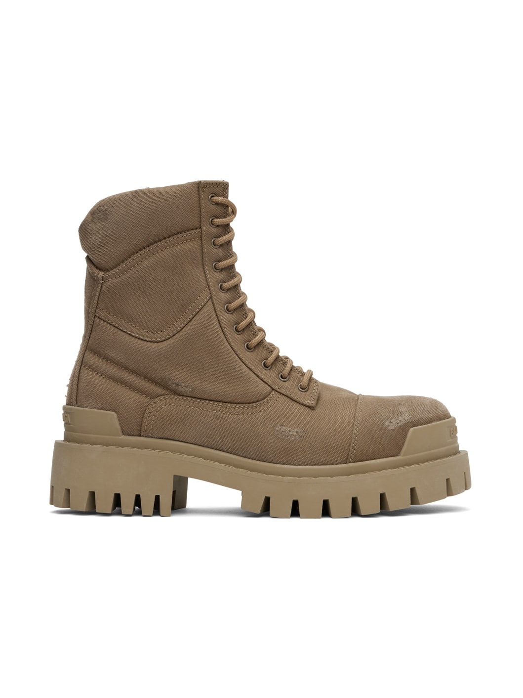 Beige Combat Strike Boots - 1