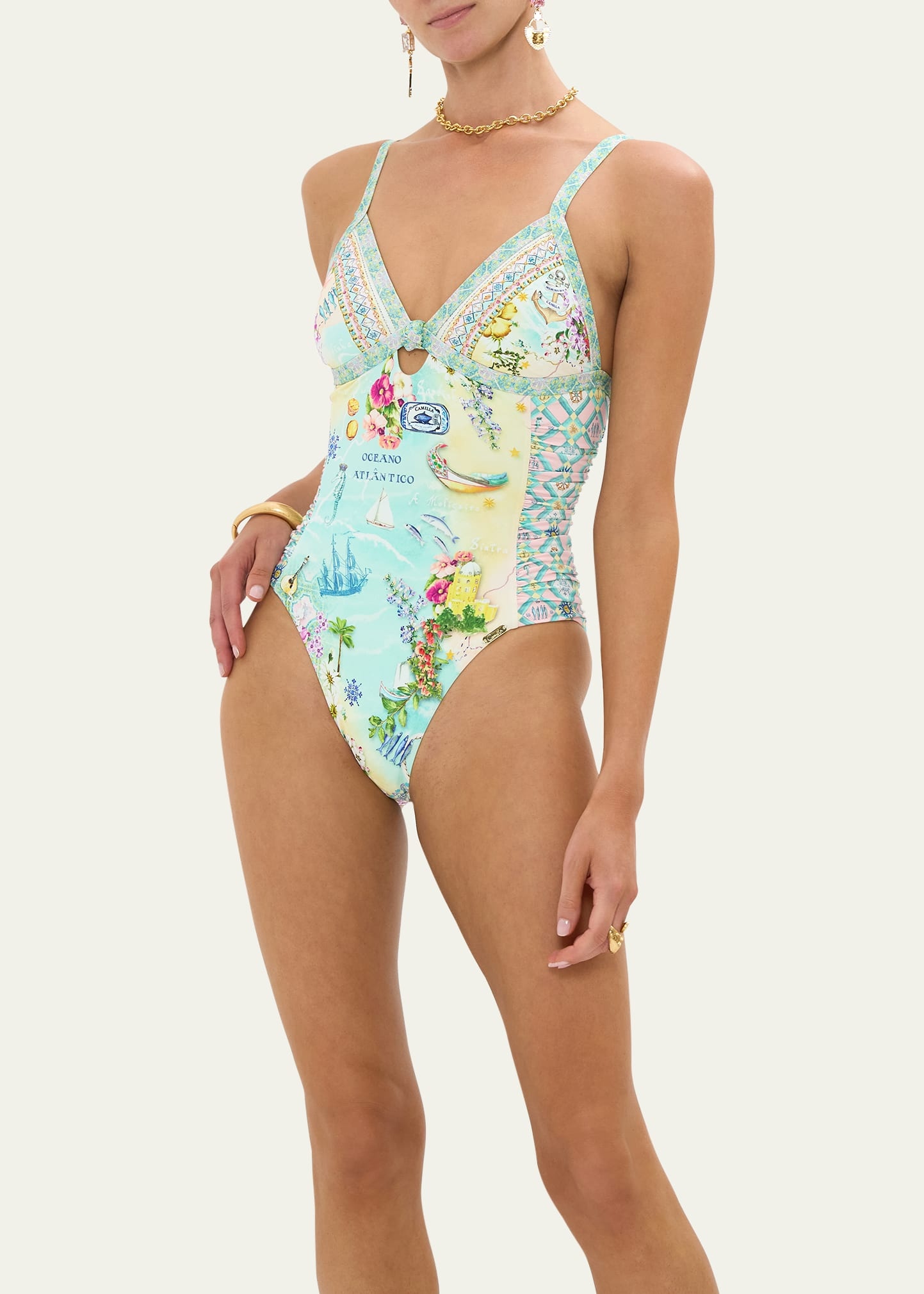Just Coasting Paneled One-Piece Swimsuit - 4