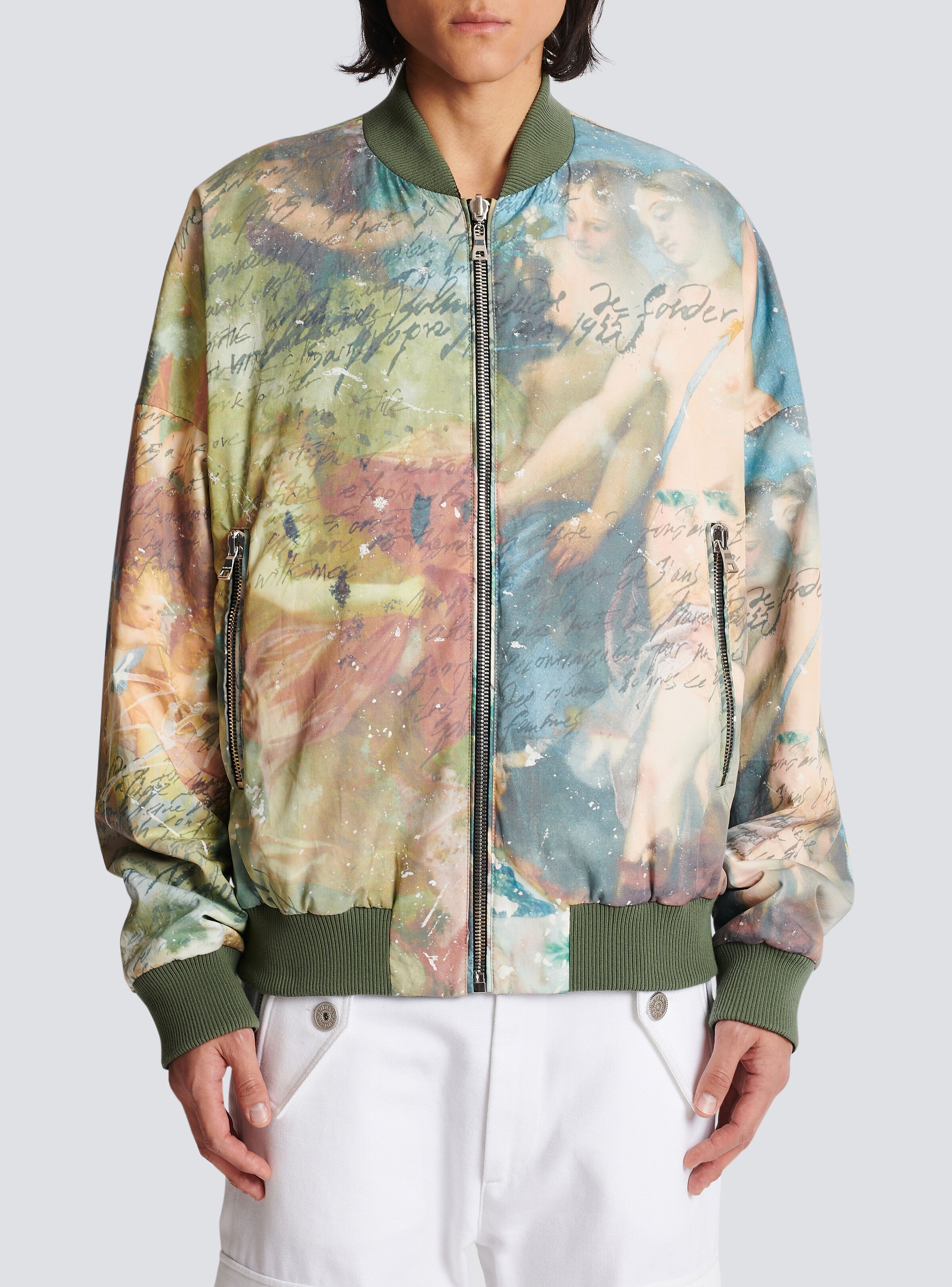 Sky print reversible bomber jacket - 6