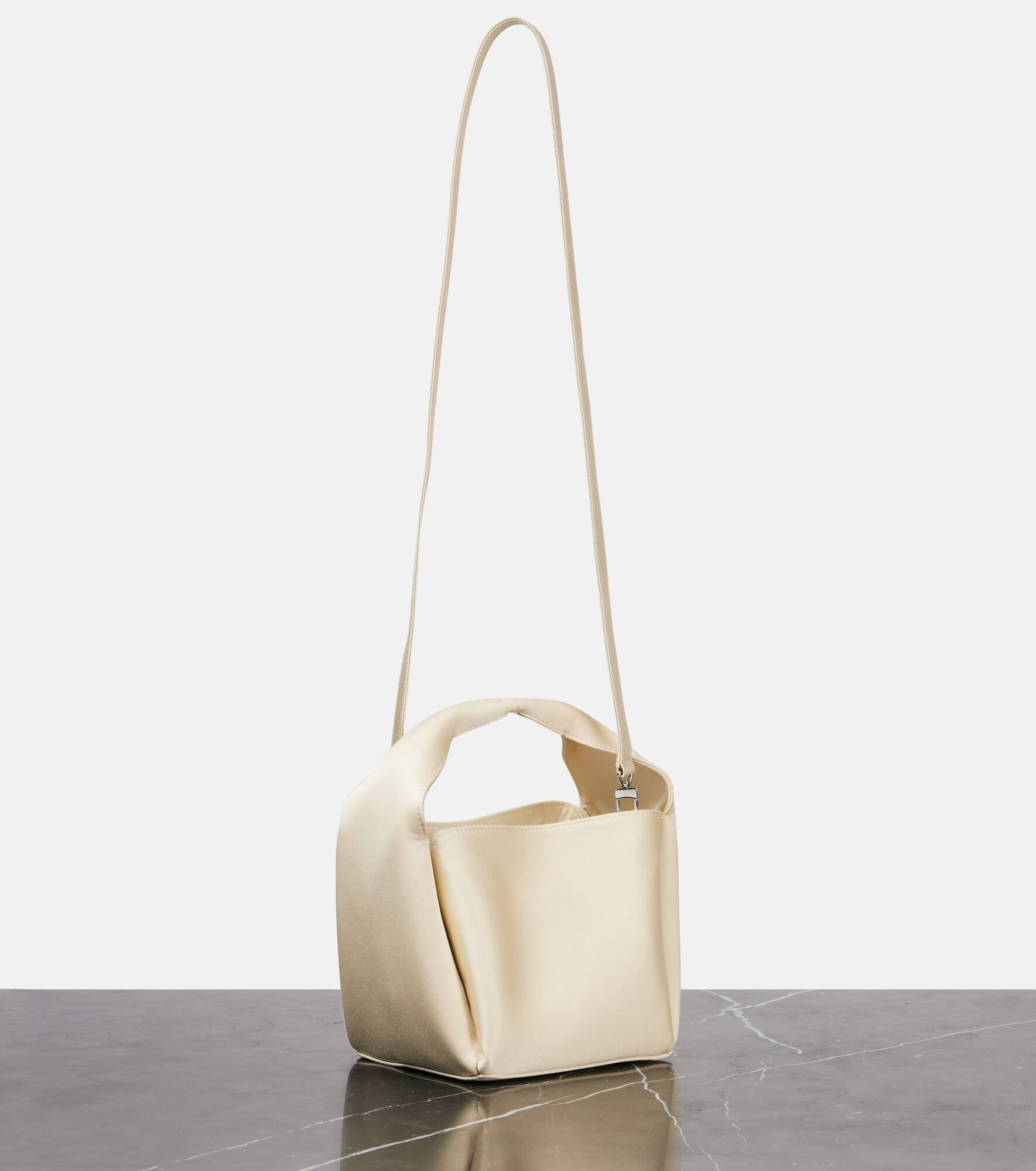 Petite satin bucket bag - 4