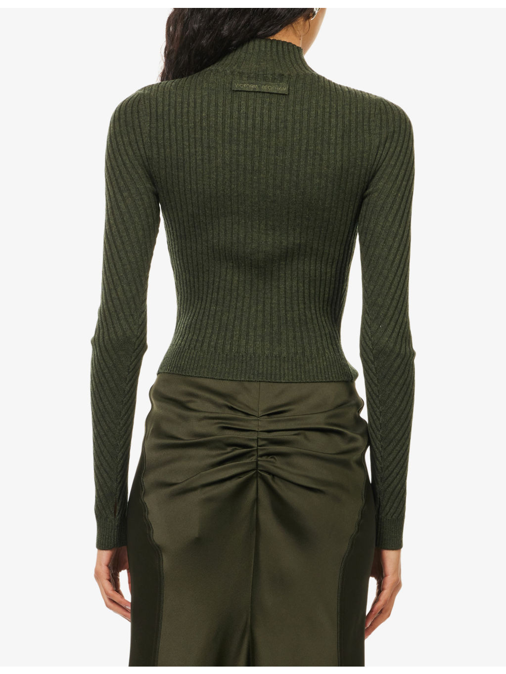 Ribbed High-Neck Wool Top - 4