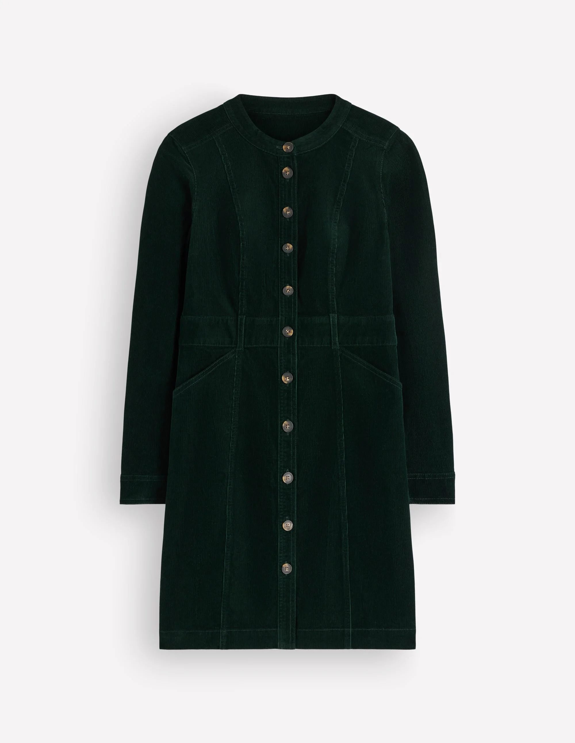 Zara Cord Short Dress-Midnight Emerald - 1