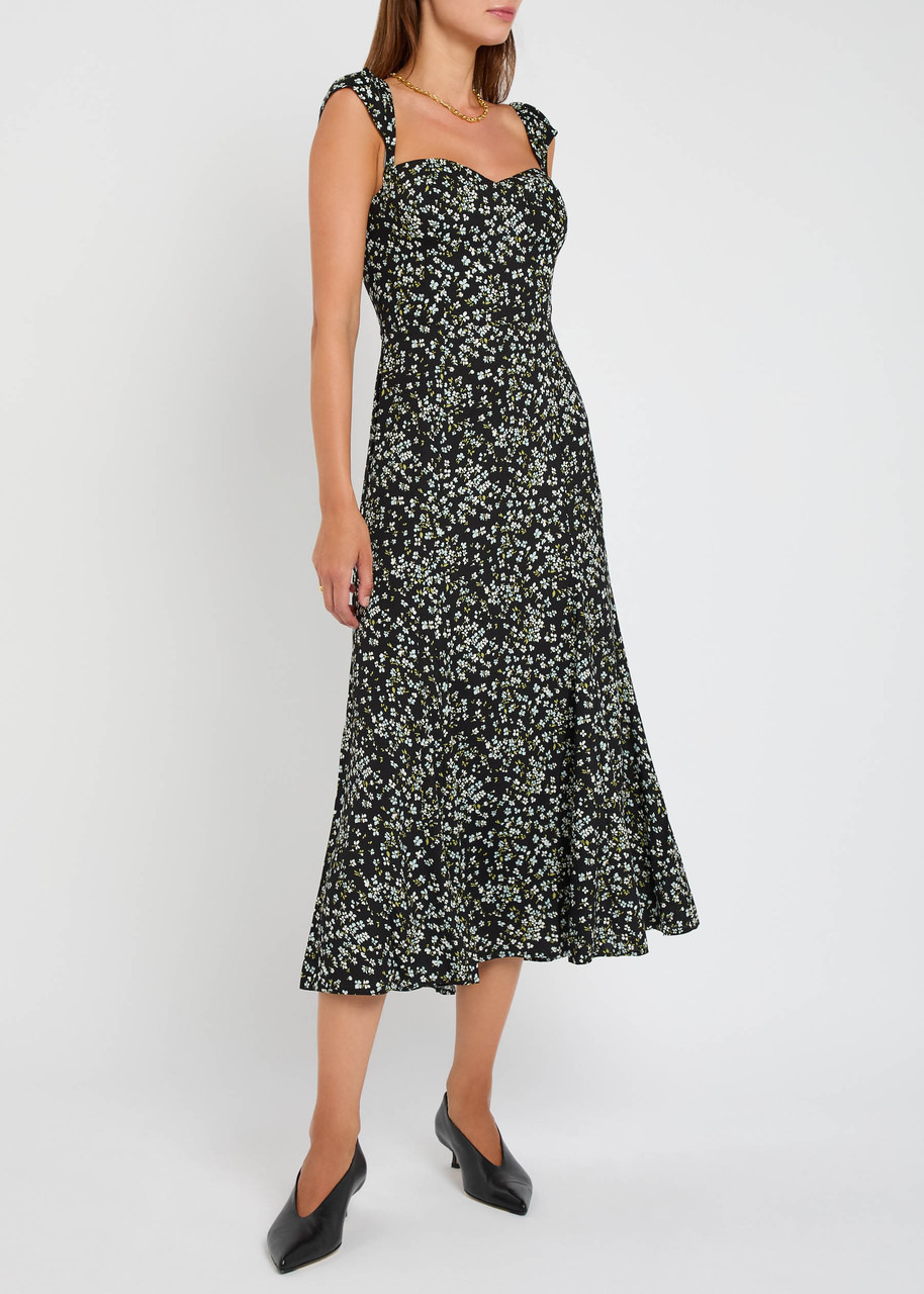 Reformation Bryson Floral-print Crepe Midi Dress - 4