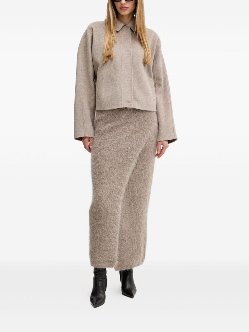 BOSS collared pleated jacket outlook