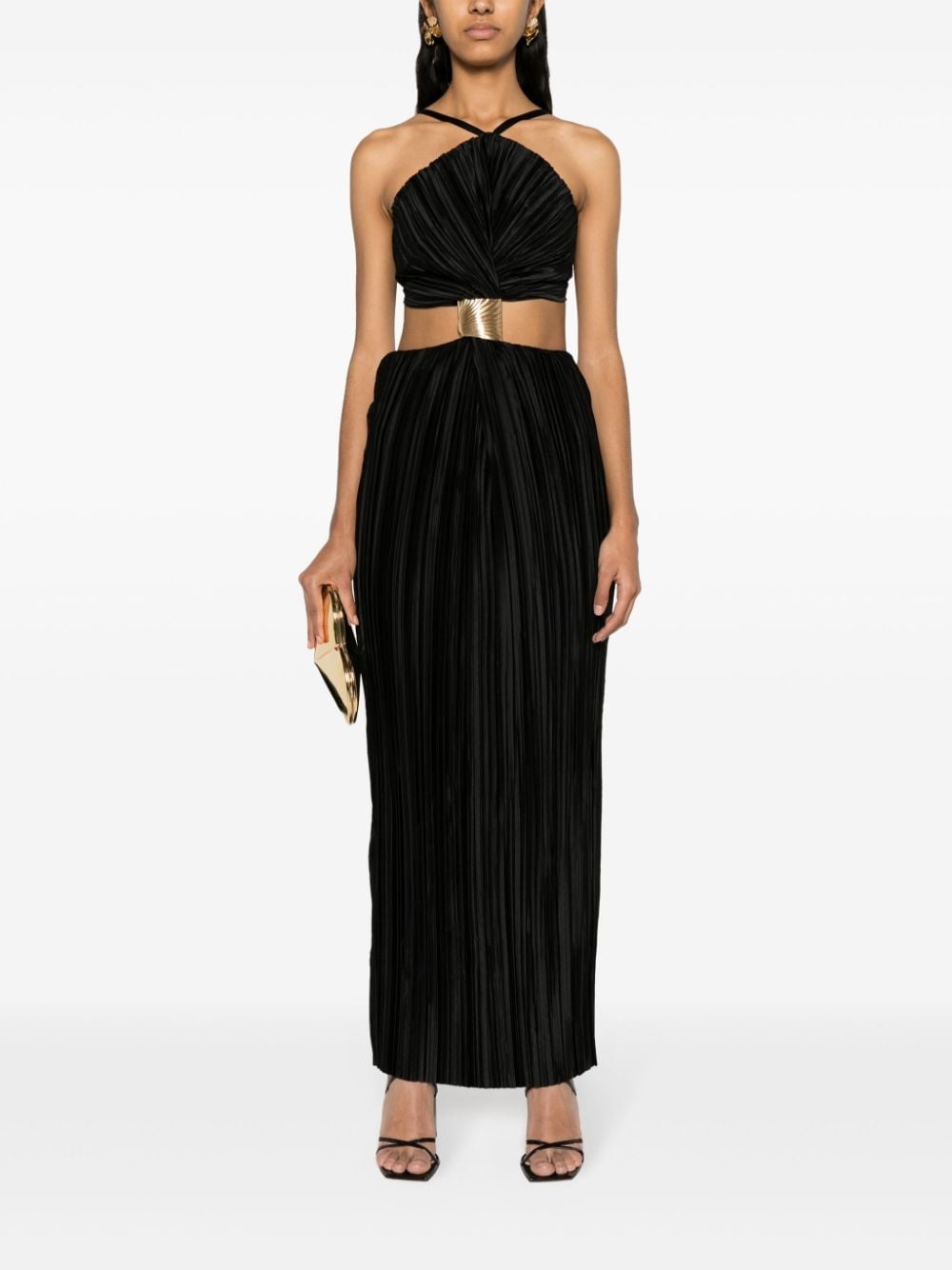 Mitra pleated gathered gown - 2