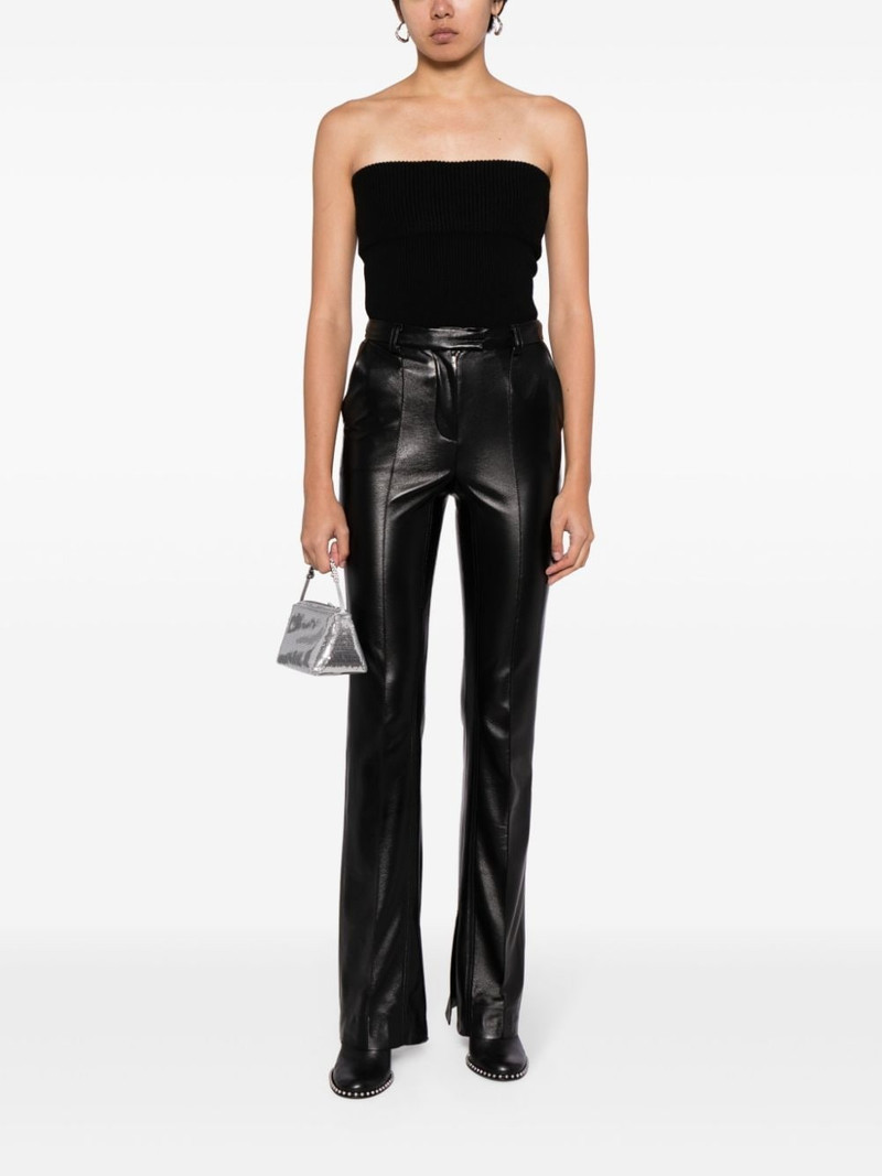 Alexander Wang double-layer ribbed-knit strapless top outlook