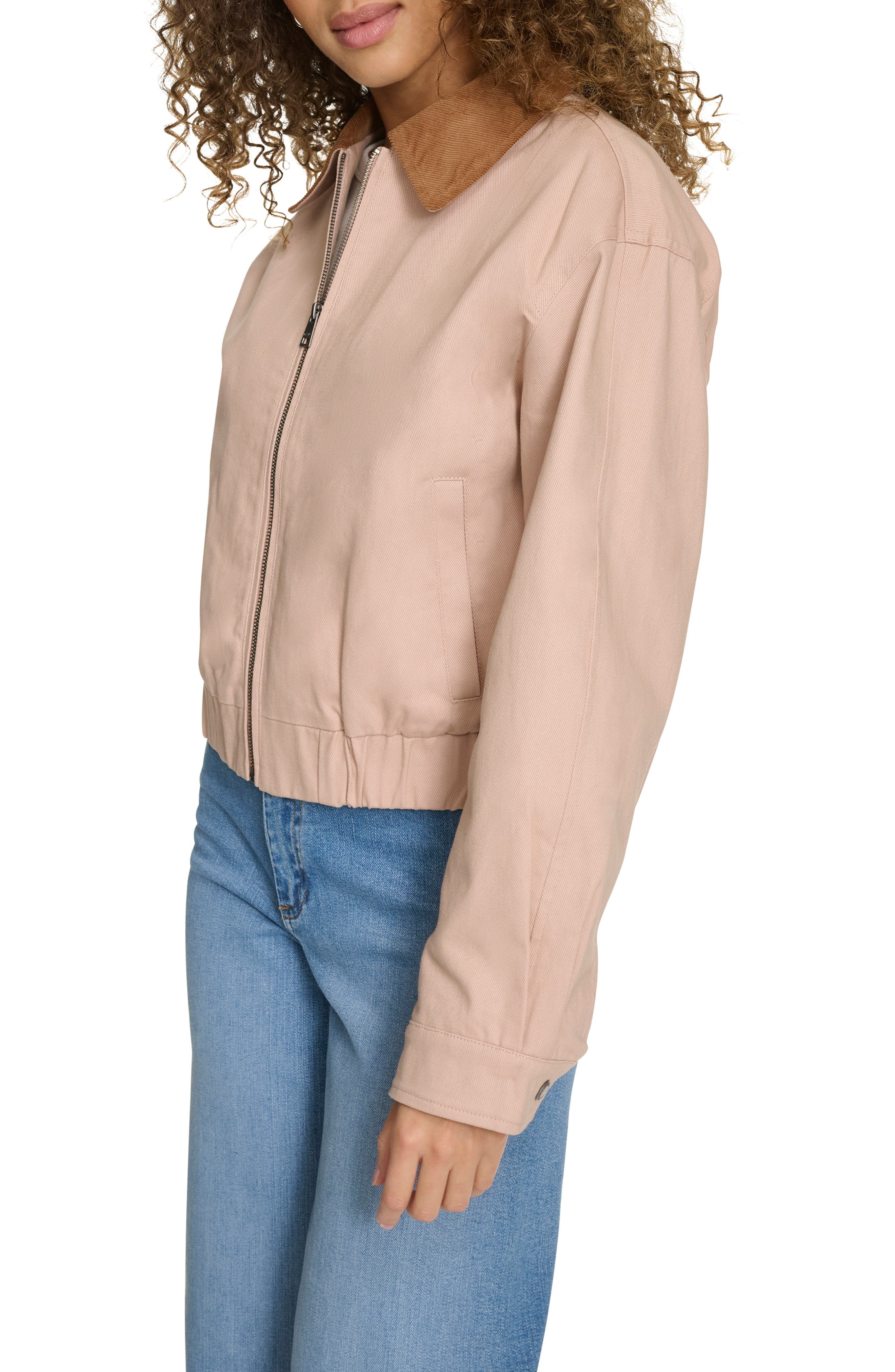 levi's Cotton Bomber Jacket in Light Pink at Nordstrom - 3
