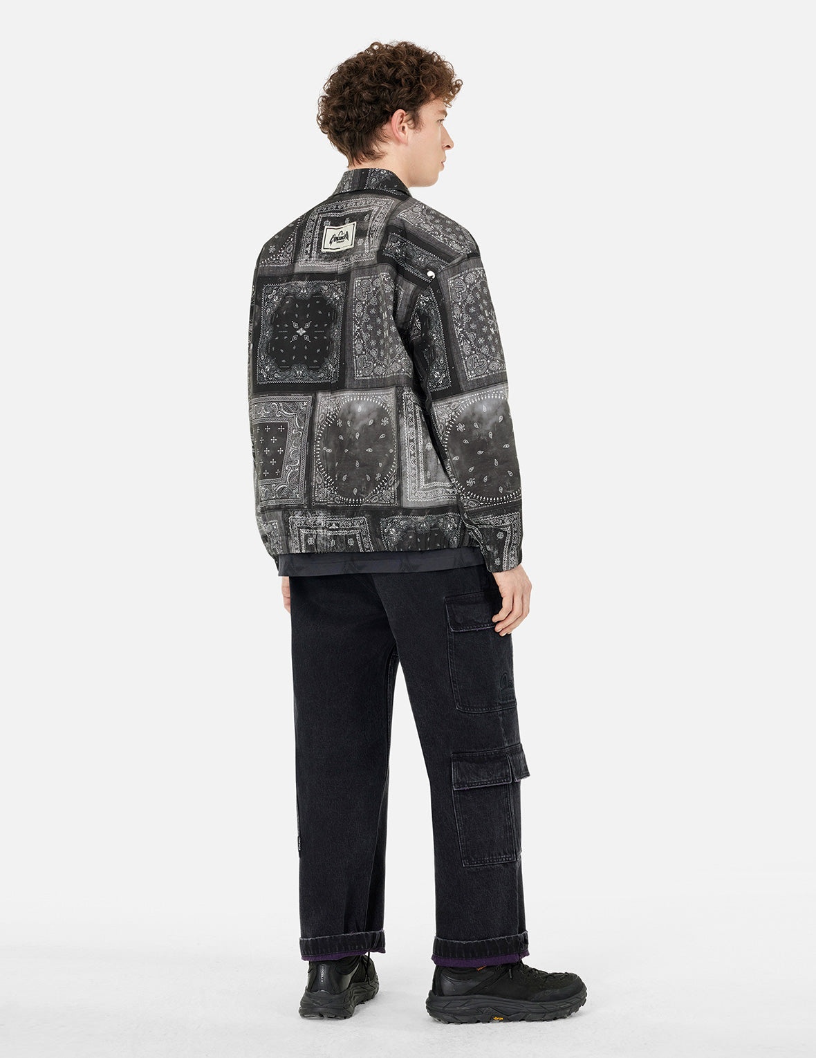 Allover Paisley Print Oversized Coach Jacket - 3