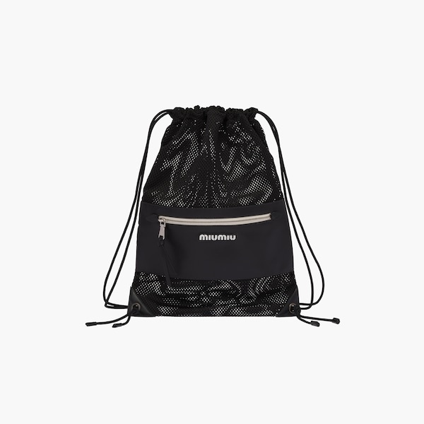 Mesh bag with leather details - 3