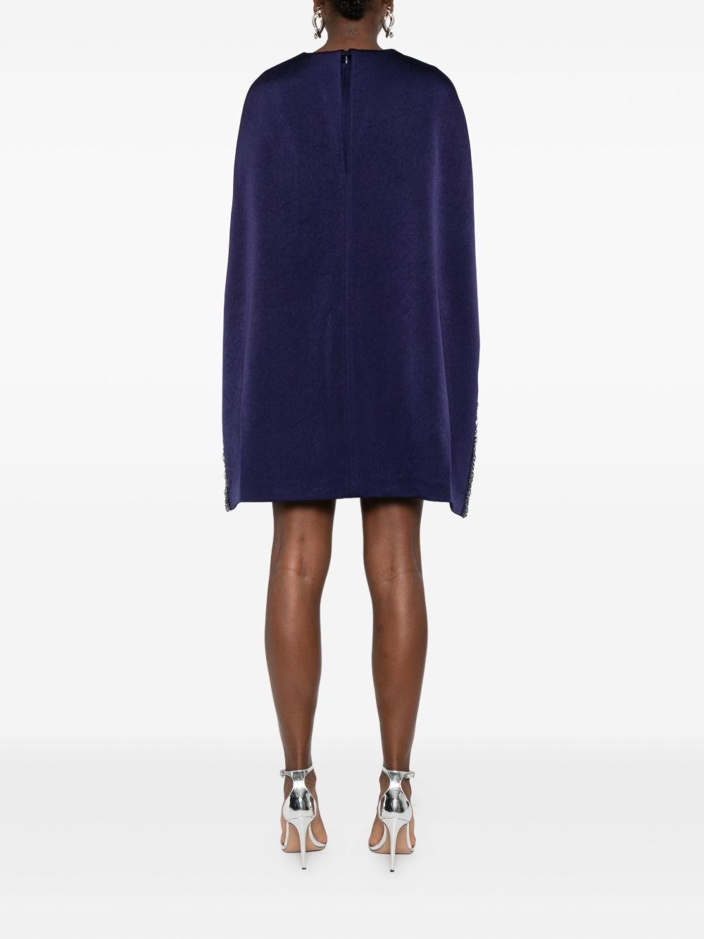 embellished cape dress - 4