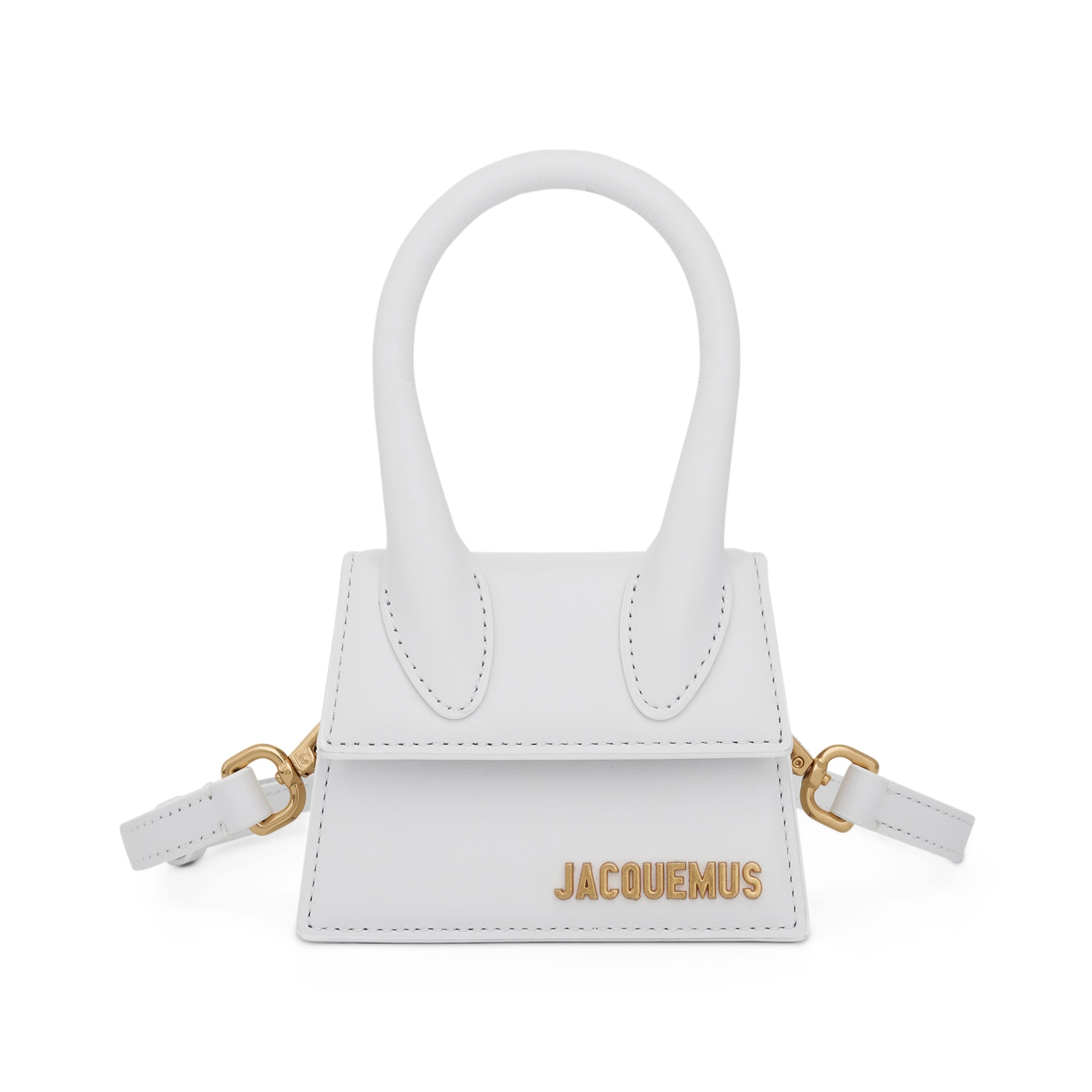 Le Chiquito Mini Leather Bag in White - 1