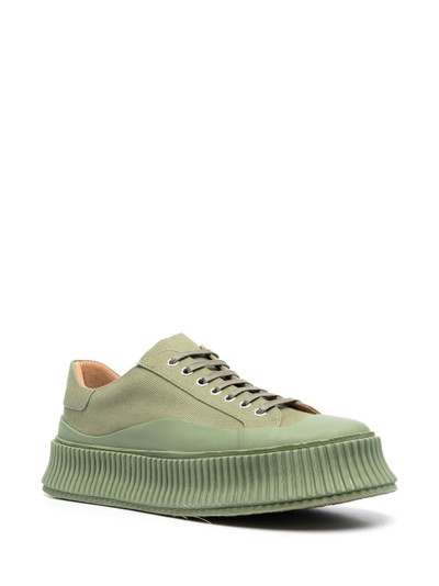 Jil Sander rubber-toecap ribbed-detail sneakers outlook