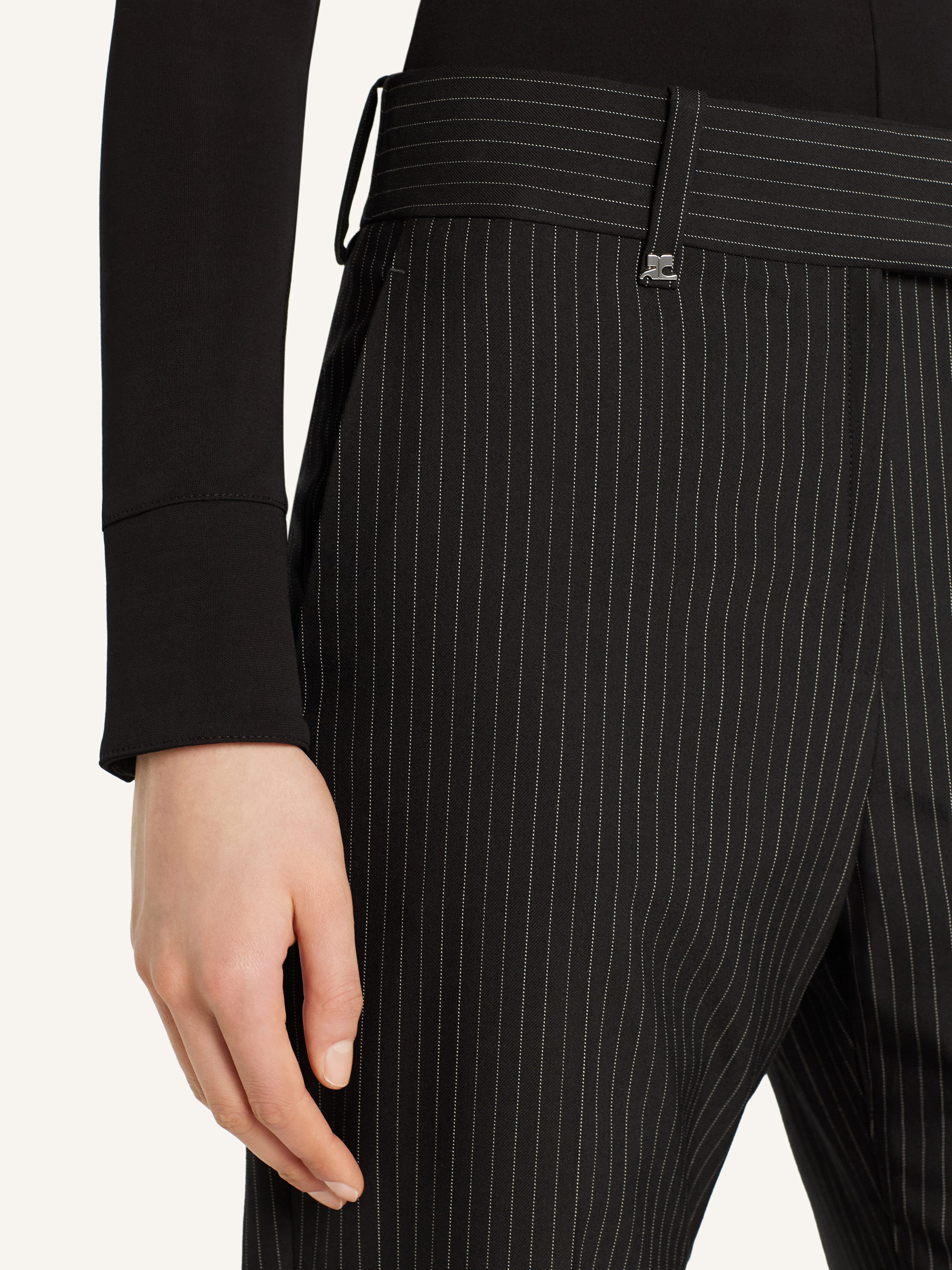 TAILORED PINSTRIPES BAGGY PANTS - 5
