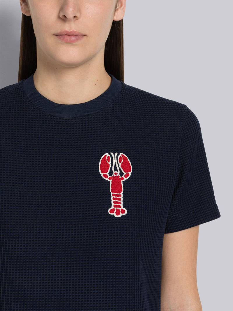 Textured Check Sequin Lobster Short Sleeve Tee 5