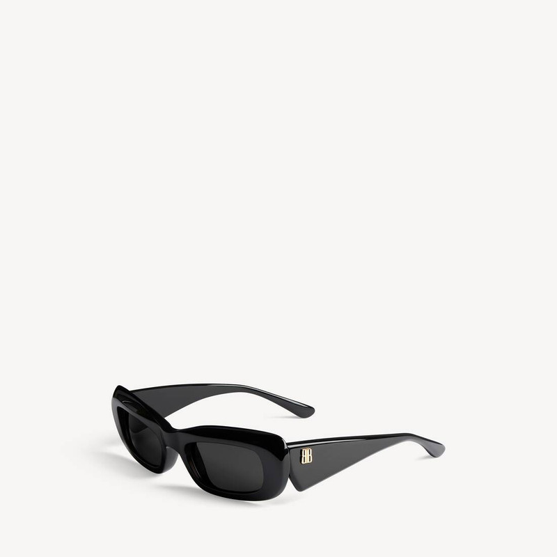 Women's Diva Rectangle Sunglasses in Black 4