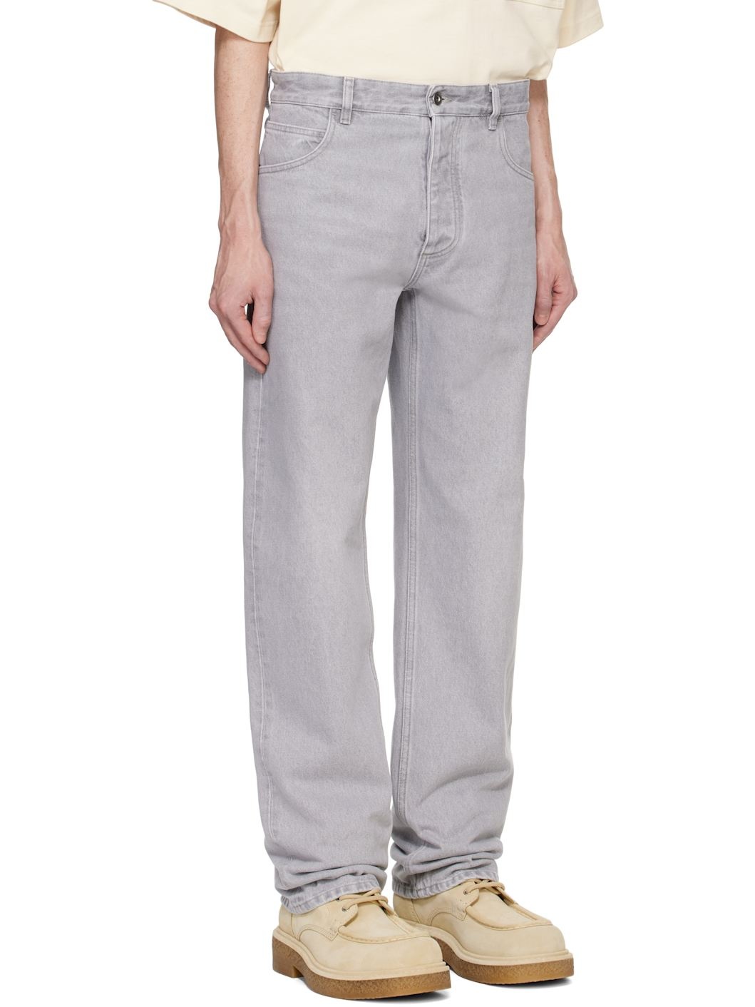 Gray Washed Jeans - 2