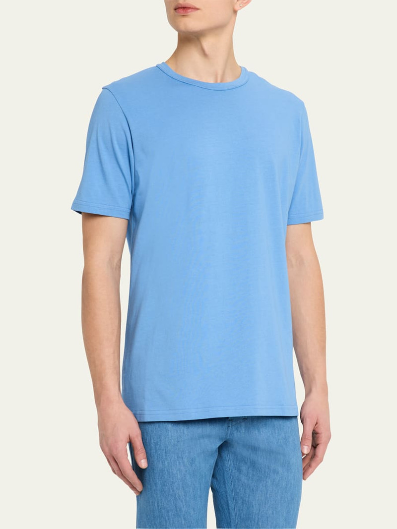 GABRIELA HEARST Men's Bandeira Fine Cotton Jersey Crewneck T-Shirt outlook