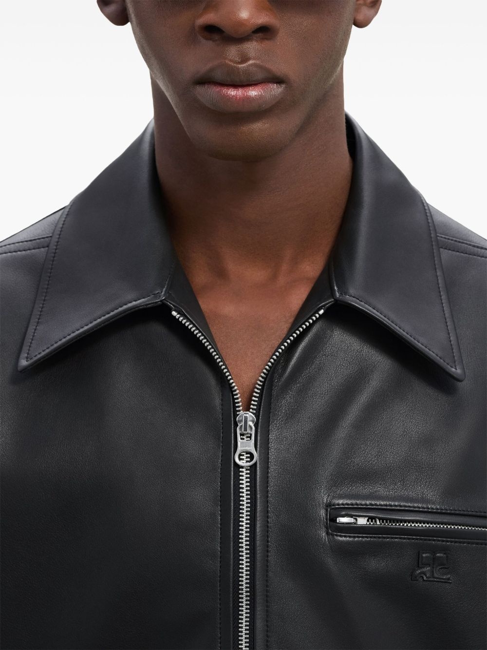 leather shirt jacket - 5