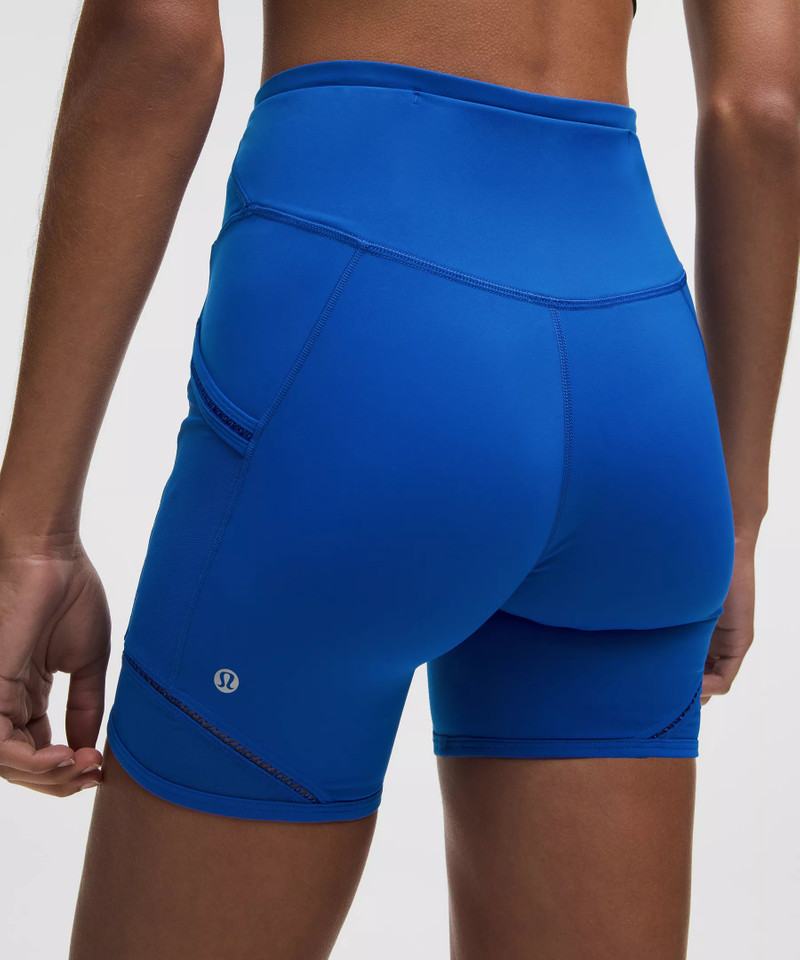 Fast and Free High-Rise Lace Trim Short 6" *5 Pocket 5
