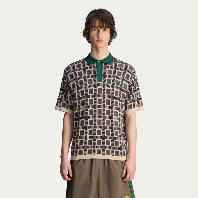 adidas Brain Dead Knit Polo Shirt outlook